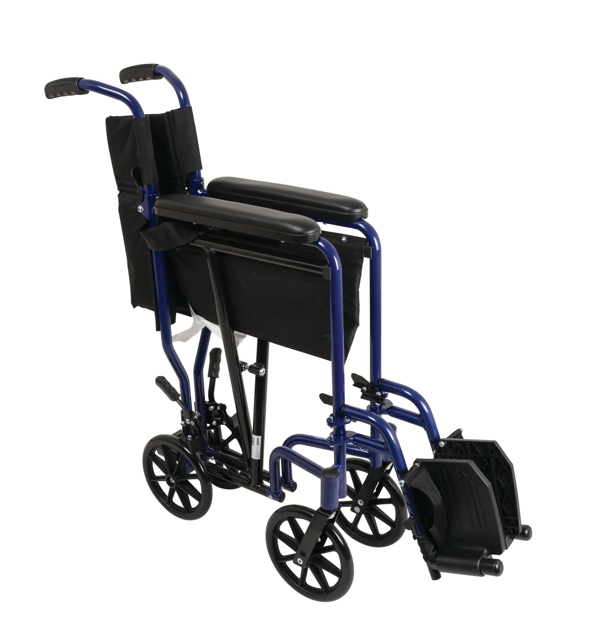 Compass Health Compass Health ProBasics Aluminum Transport Wheelchair, 19-inch, Blue TCA1916BL