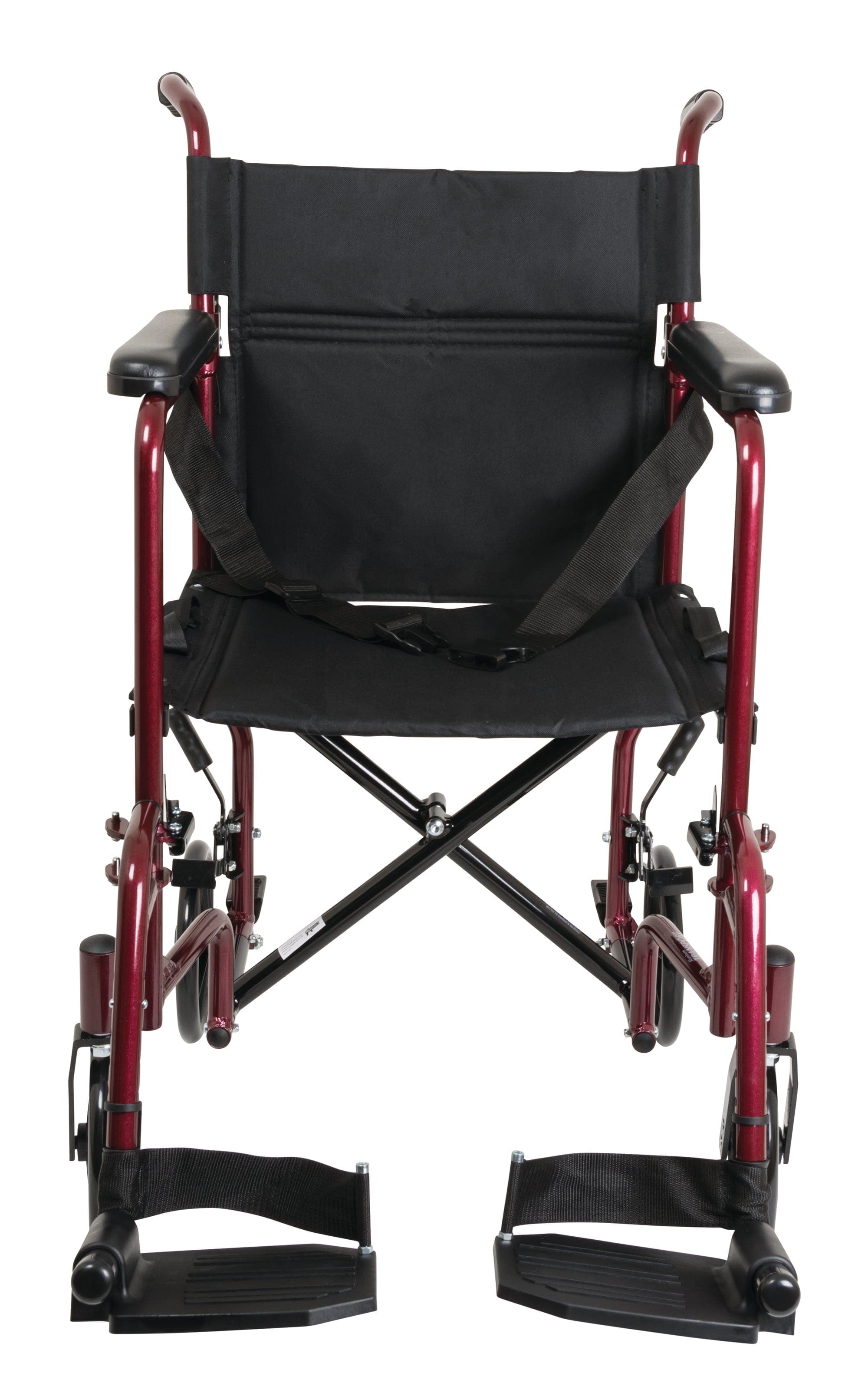 Compass Health Compass Health ProBasics Aluminum Transport Wheelchair, 19-inch, Burgundy TCA1916BG