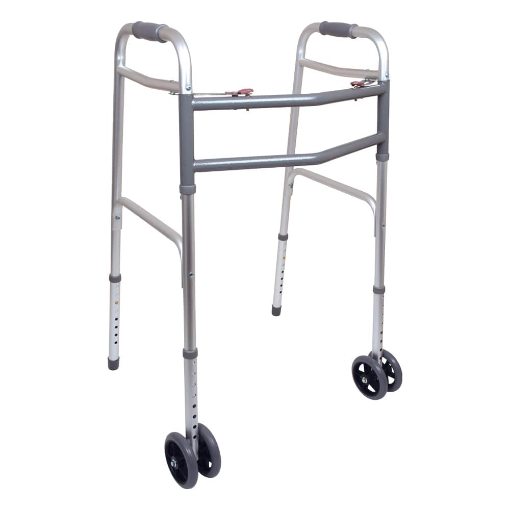 Compass Health Compass Health ProBasics Bariatric 2-Button Walker with 5-inch Wheels WKABW2B