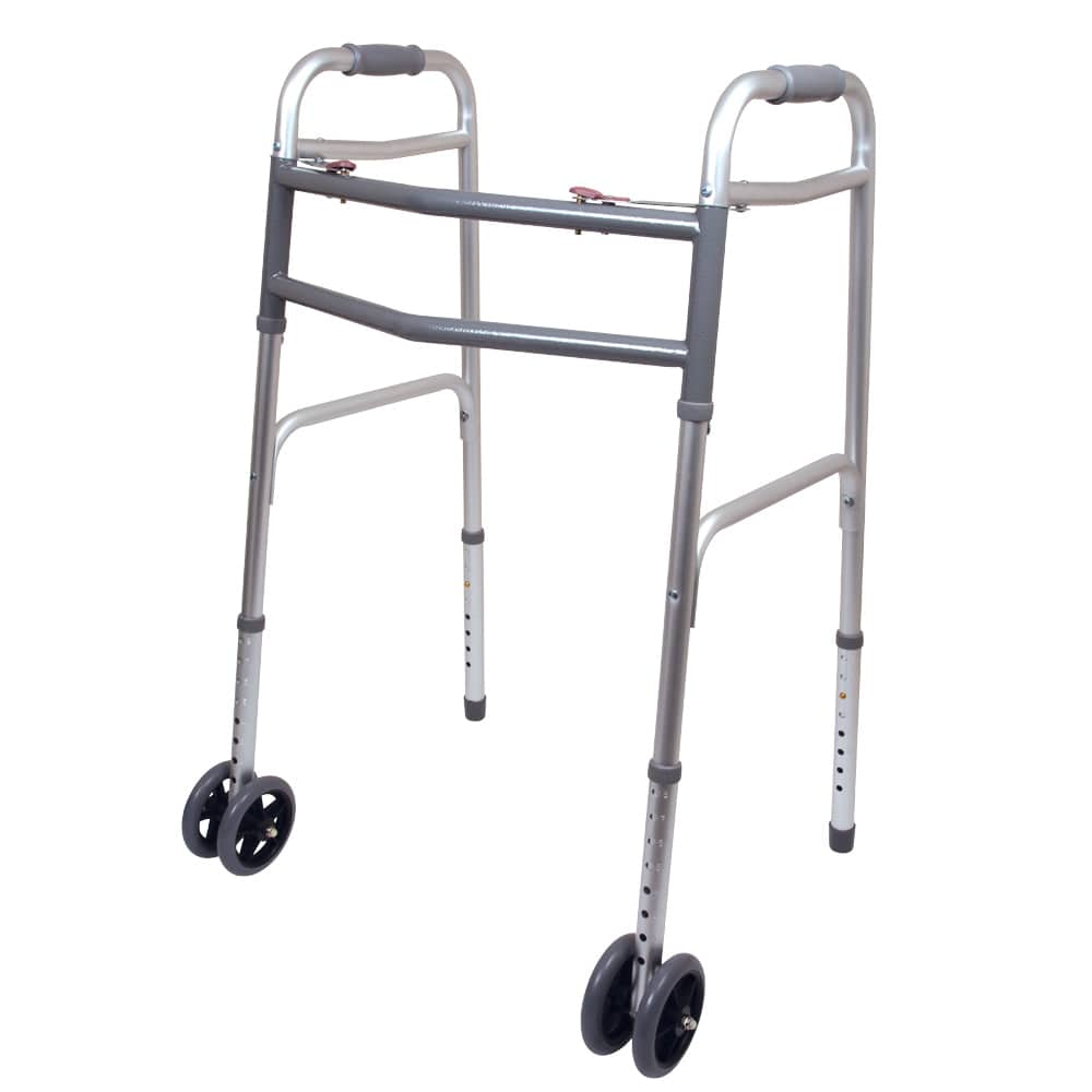 Compass Health Compass Health ProBasics Bariatric 2-Button Walker with 5-inch Wheels WKABW2B