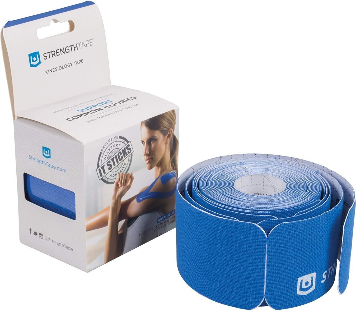 Compass Health Compass Health StrengthTape Kinesiology Tape, 5M, Royal Blue 6380-510PC