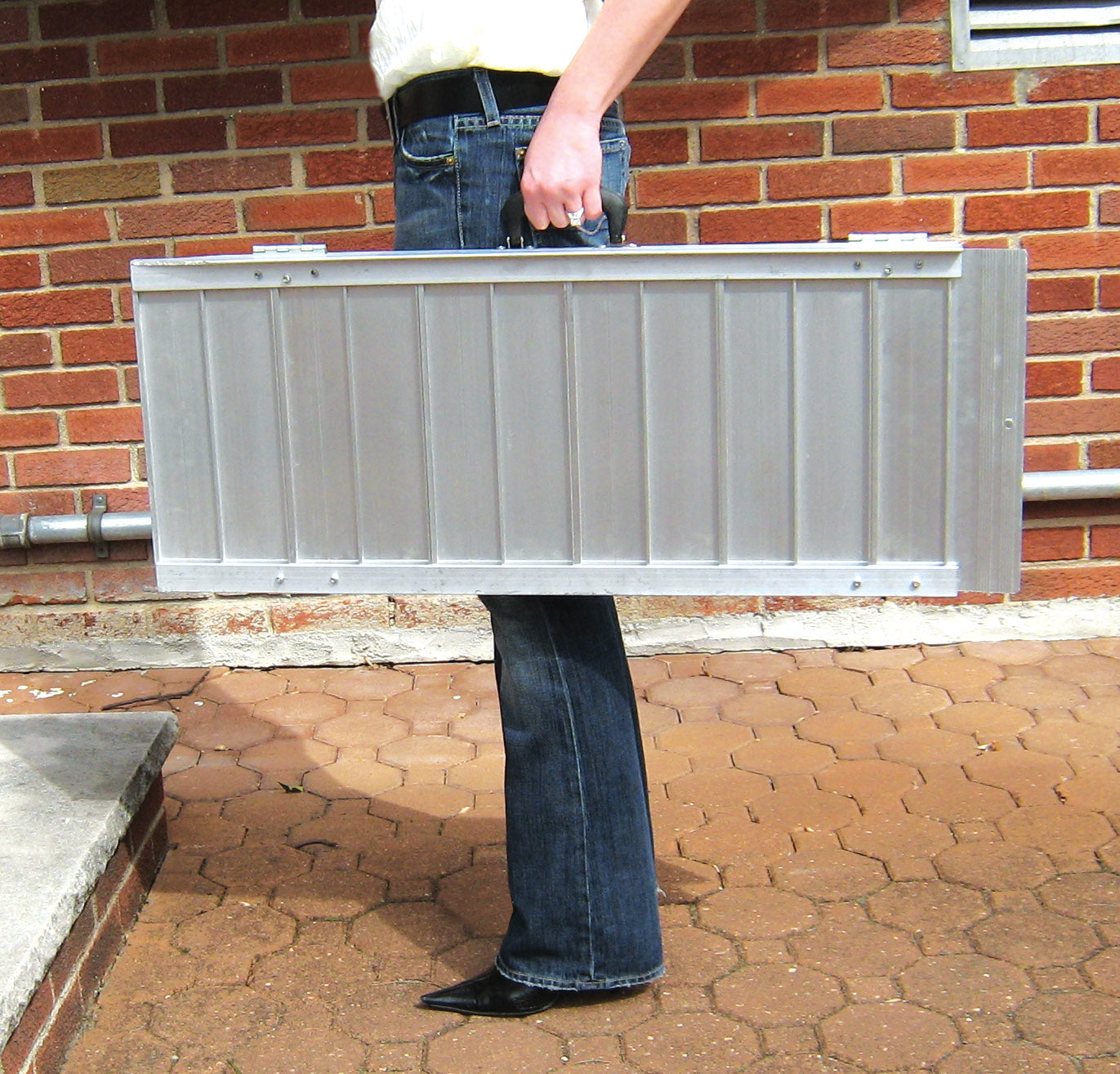 Drive Medical Single Fold Portable Wheelchair Scooter Ramp with Carry Handle and Travel Bag