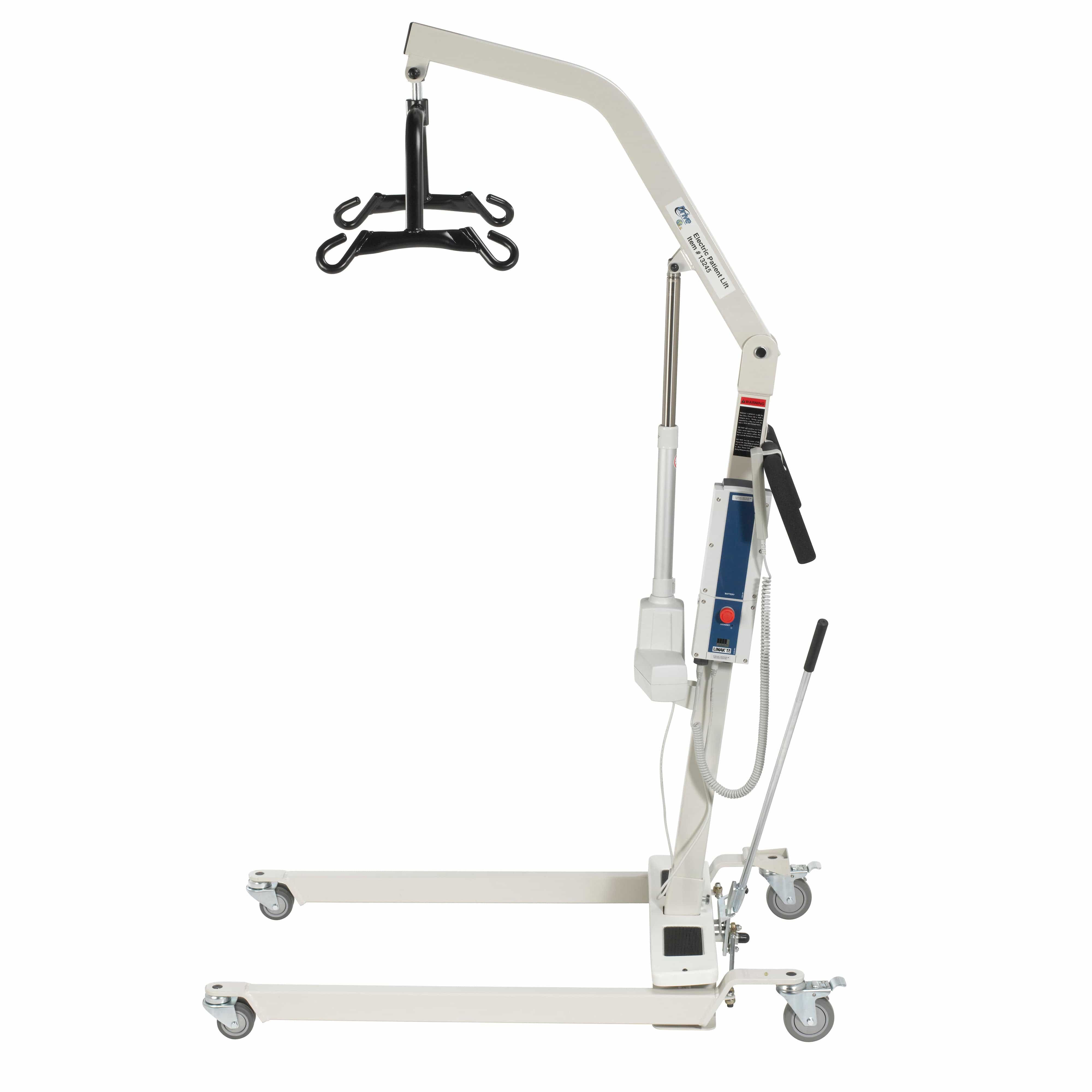 Drive Medical Drive Medical Bariatric Battery Powered Electric Patient Lift with Four Point Cradle and Rechargeable, Removable Battery 13244