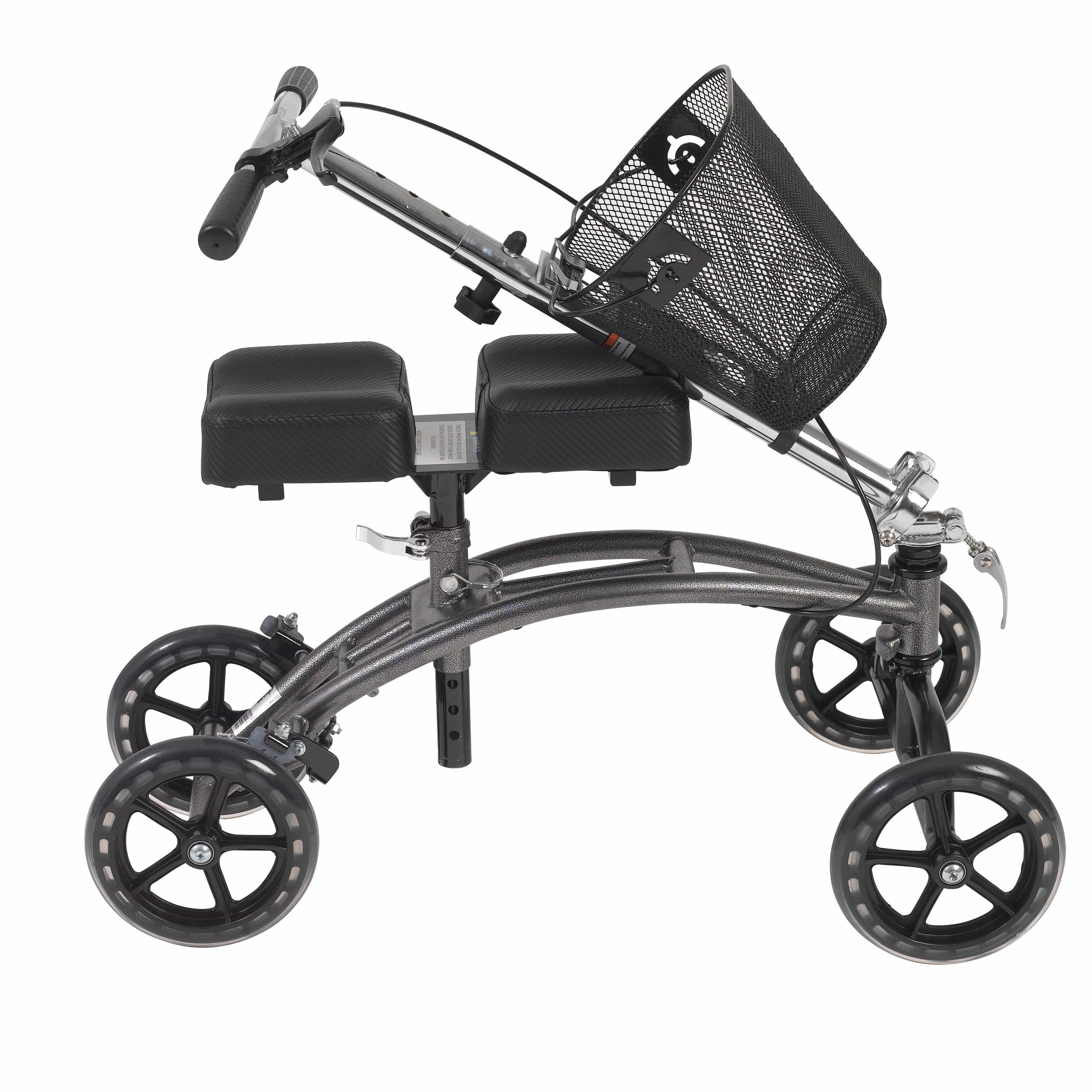 Drive Medical Drive Medical Dual Pad Steerable Knee Walker Knee Scooter with Basket, Alternative to Crutches 796