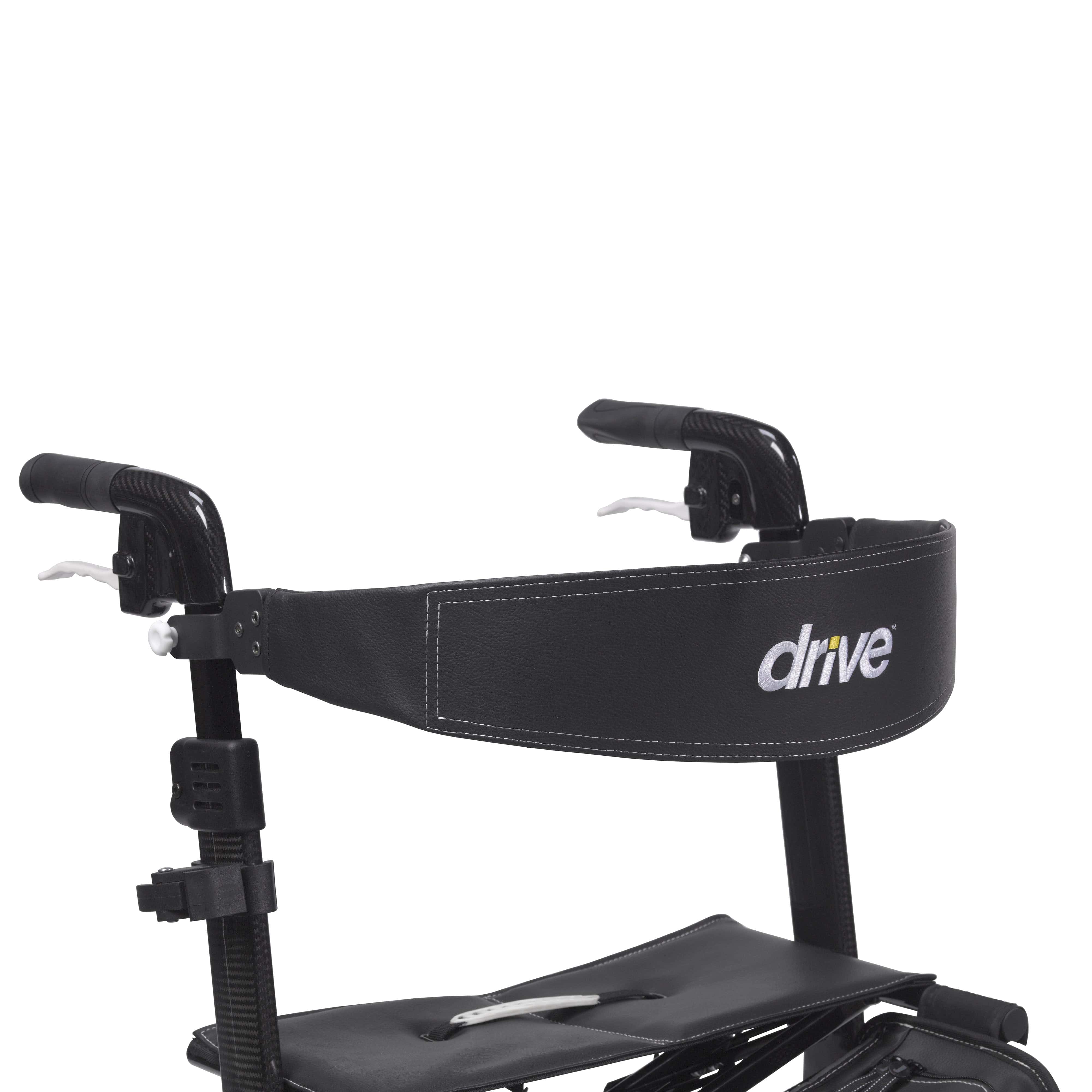 Drive Medical Drive Medical Nitro Elite CF Carbon Fiber Rollator Rolling Walker, Black rtl10266cf
