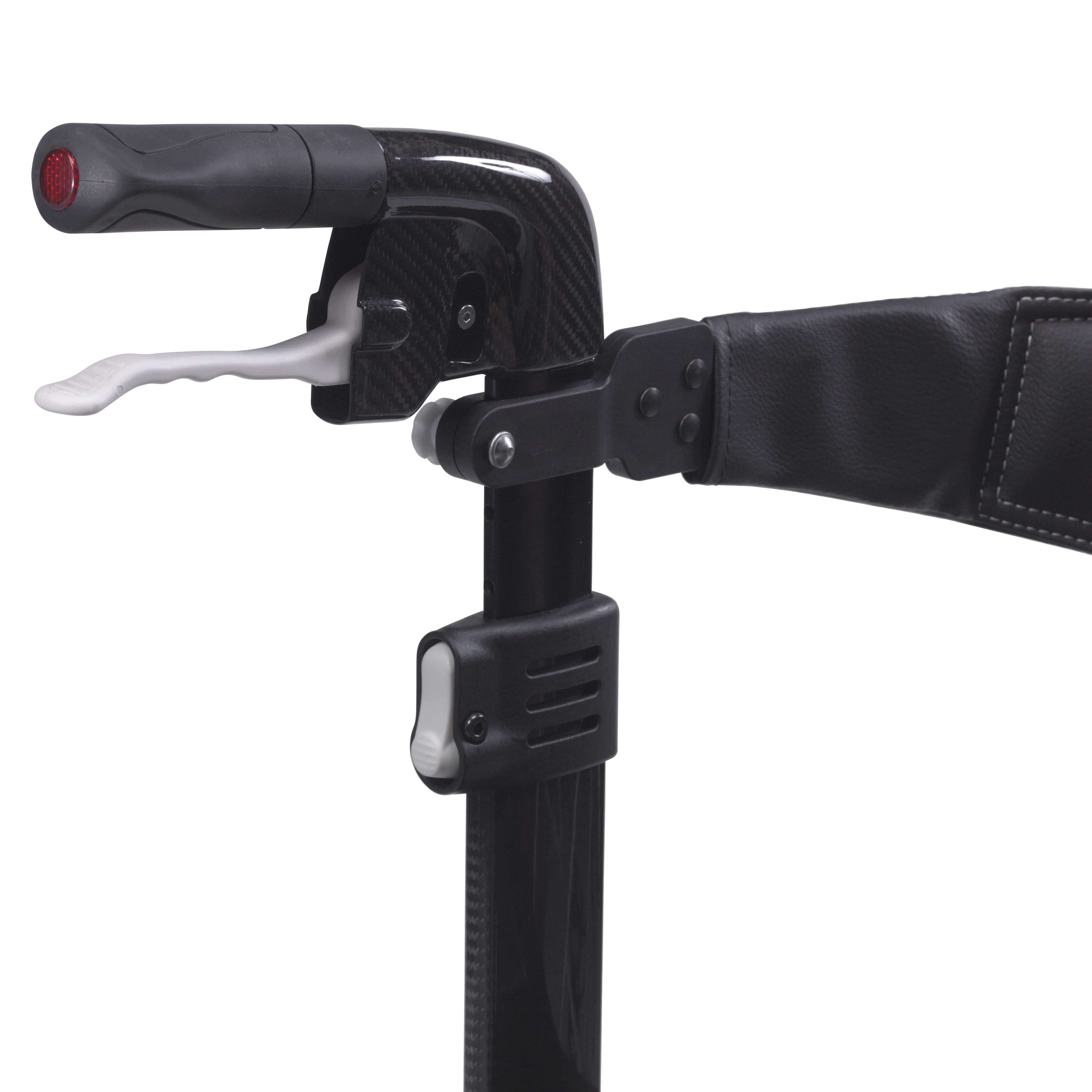 Drive Medical Drive Medical Nitro Elite CF Carbon Fiber Rollator Rolling Walker, Black rtl10266cf