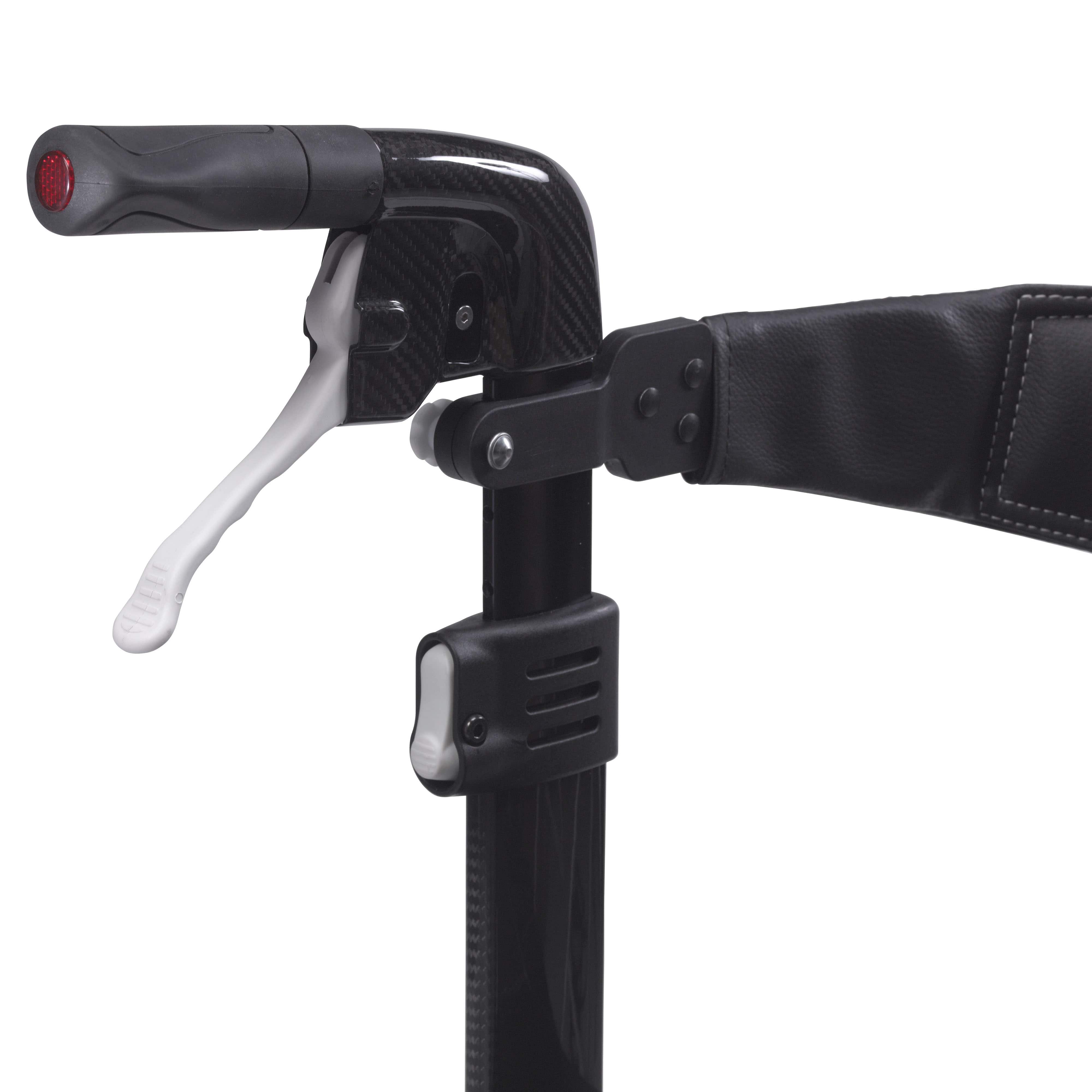 Drive Medical Drive Medical Nitro Elite CF Carbon Fiber Rollator Rolling Walker, Black rtl10266cf