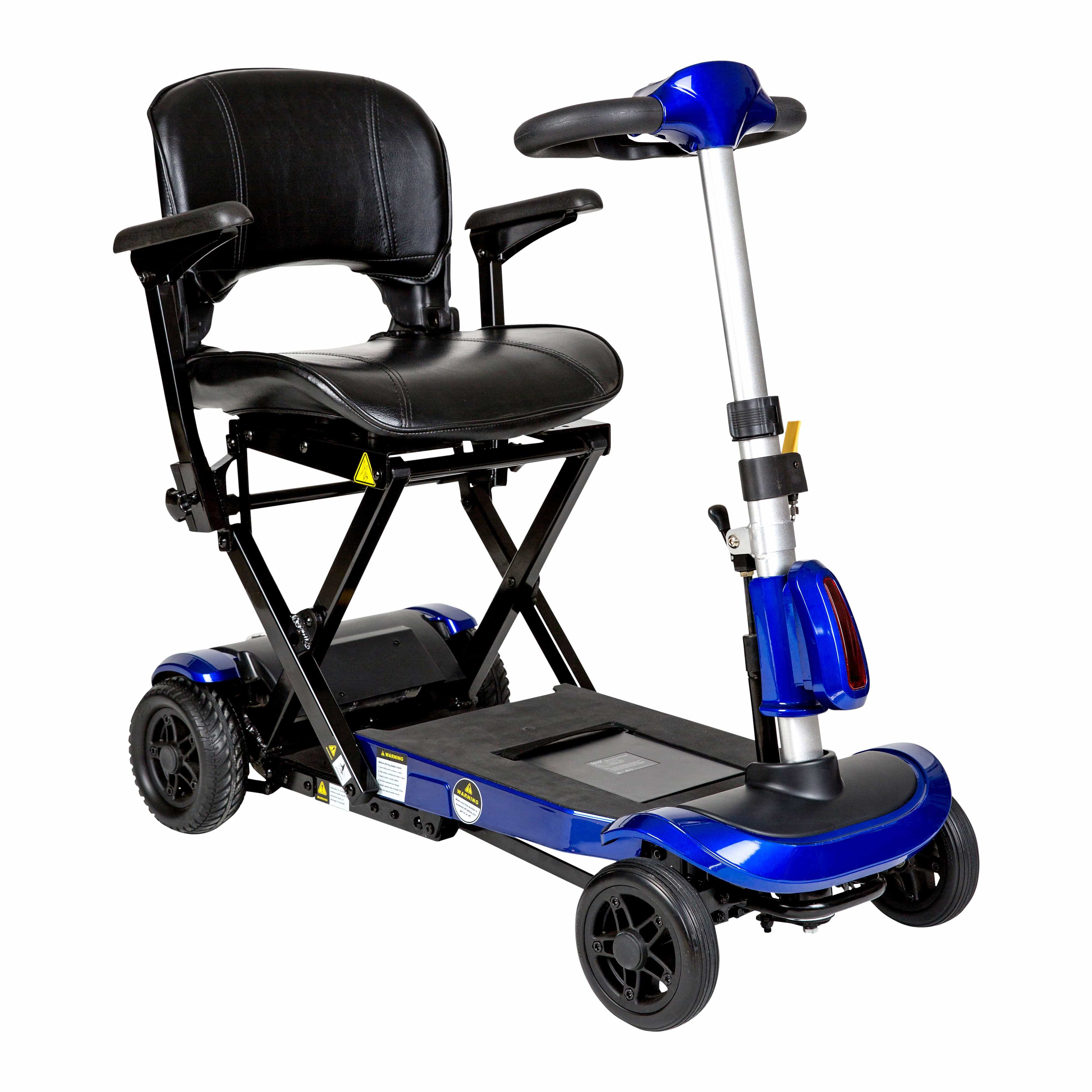 Drive Medical Drive Medical ZooMe Auto-Flex Folding Travel Scooter, Blue flex-auto