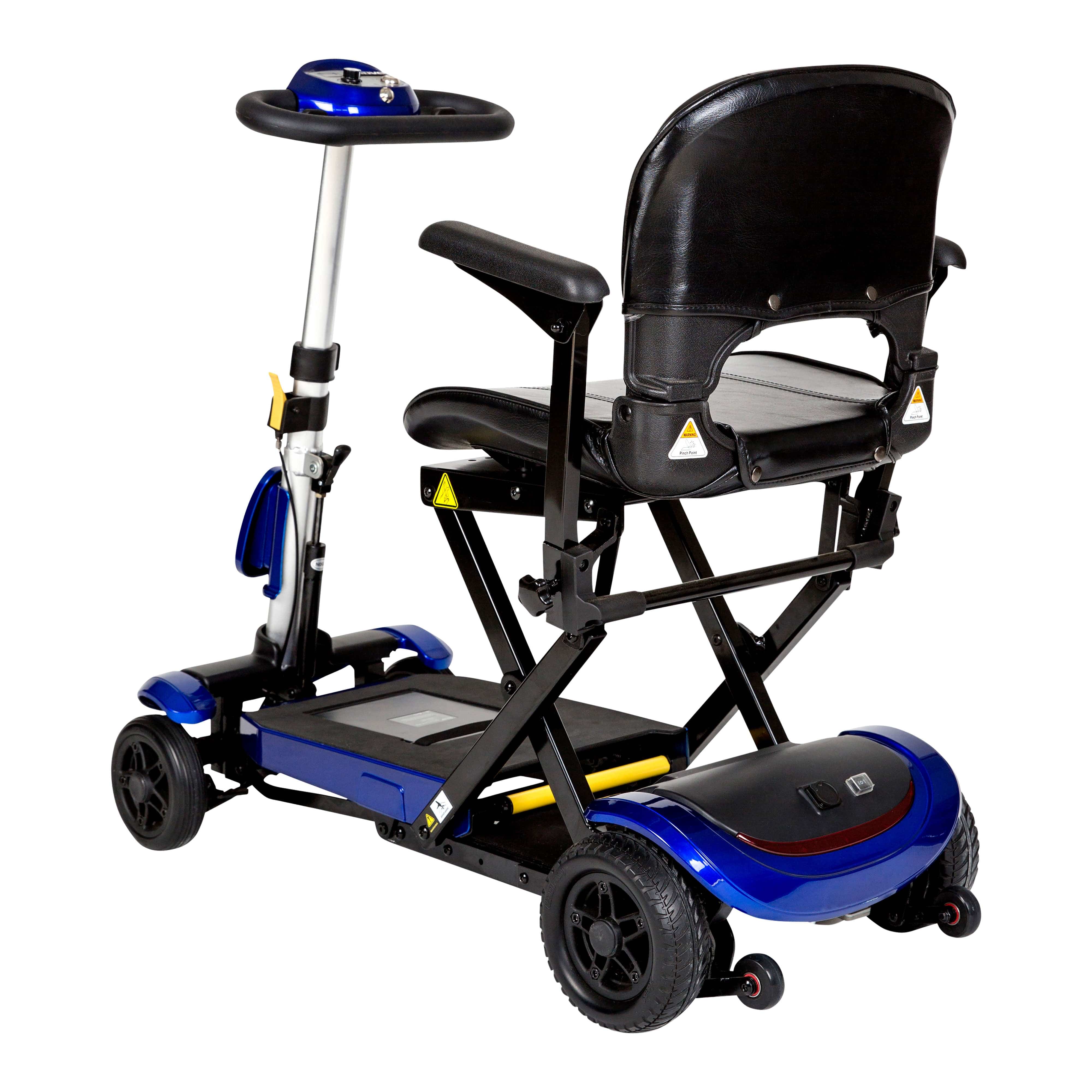 Drive Medical Drive Medical ZooMe Auto-Flex Folding Travel Scooter, Blue flex-auto