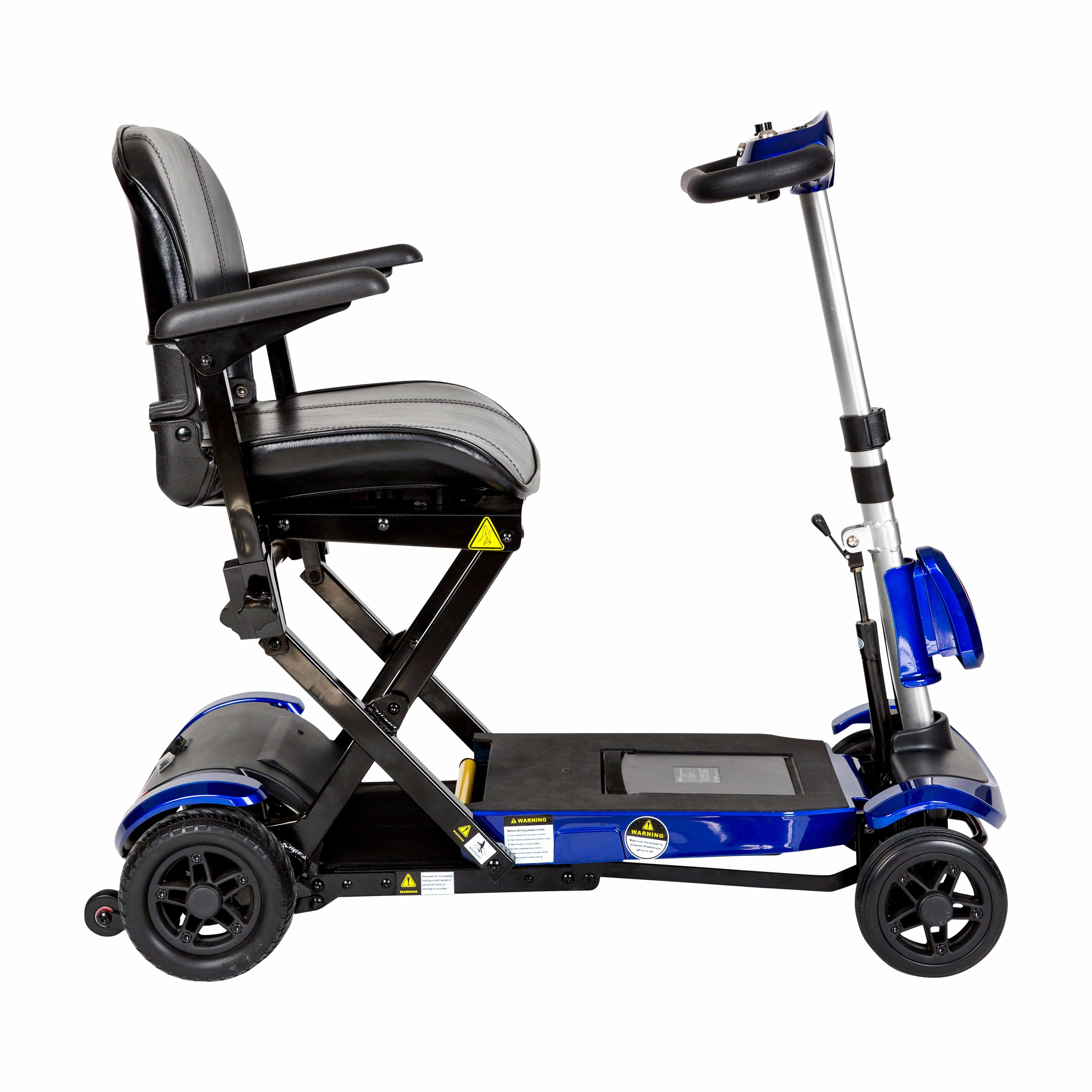 Drive Medical Drive Medical ZooMe Auto-Flex Folding Travel Scooter, Blue flex-auto