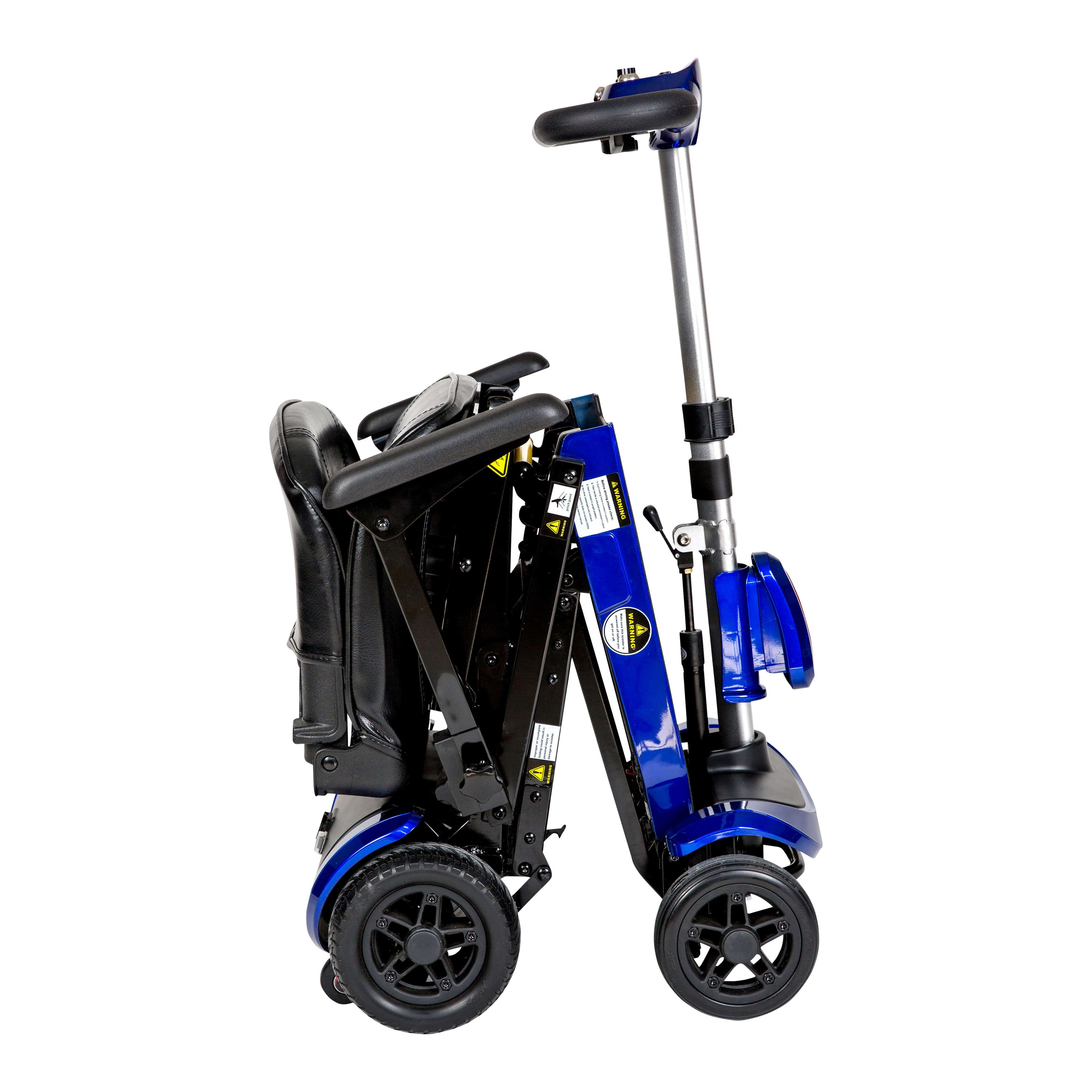 Drive Medical Drive Medical ZooMe Auto-Flex Folding Travel Scooter, Blue flex-auto