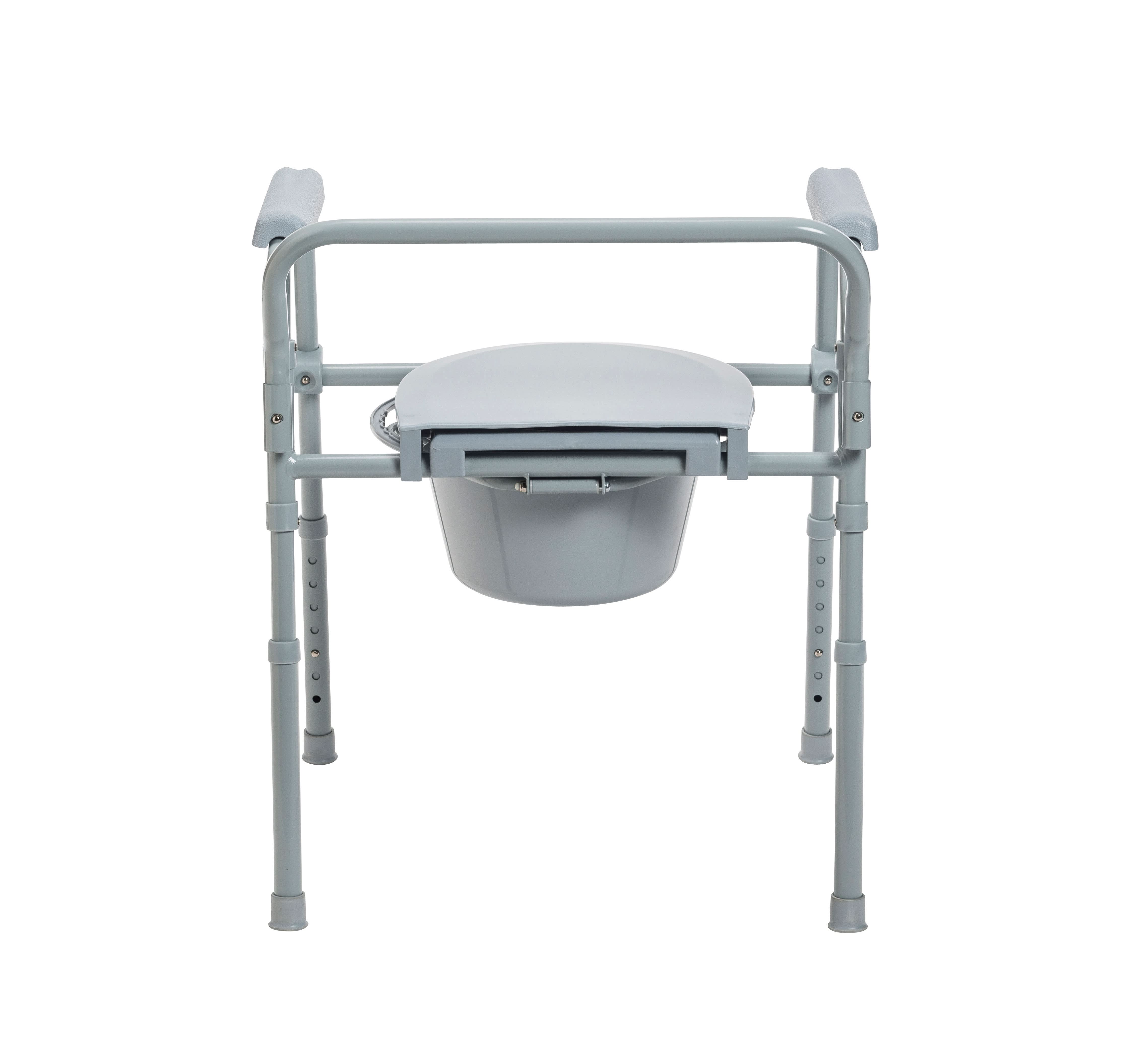 Drive Medical Steel Folding Deep Seat Bedside Commode
