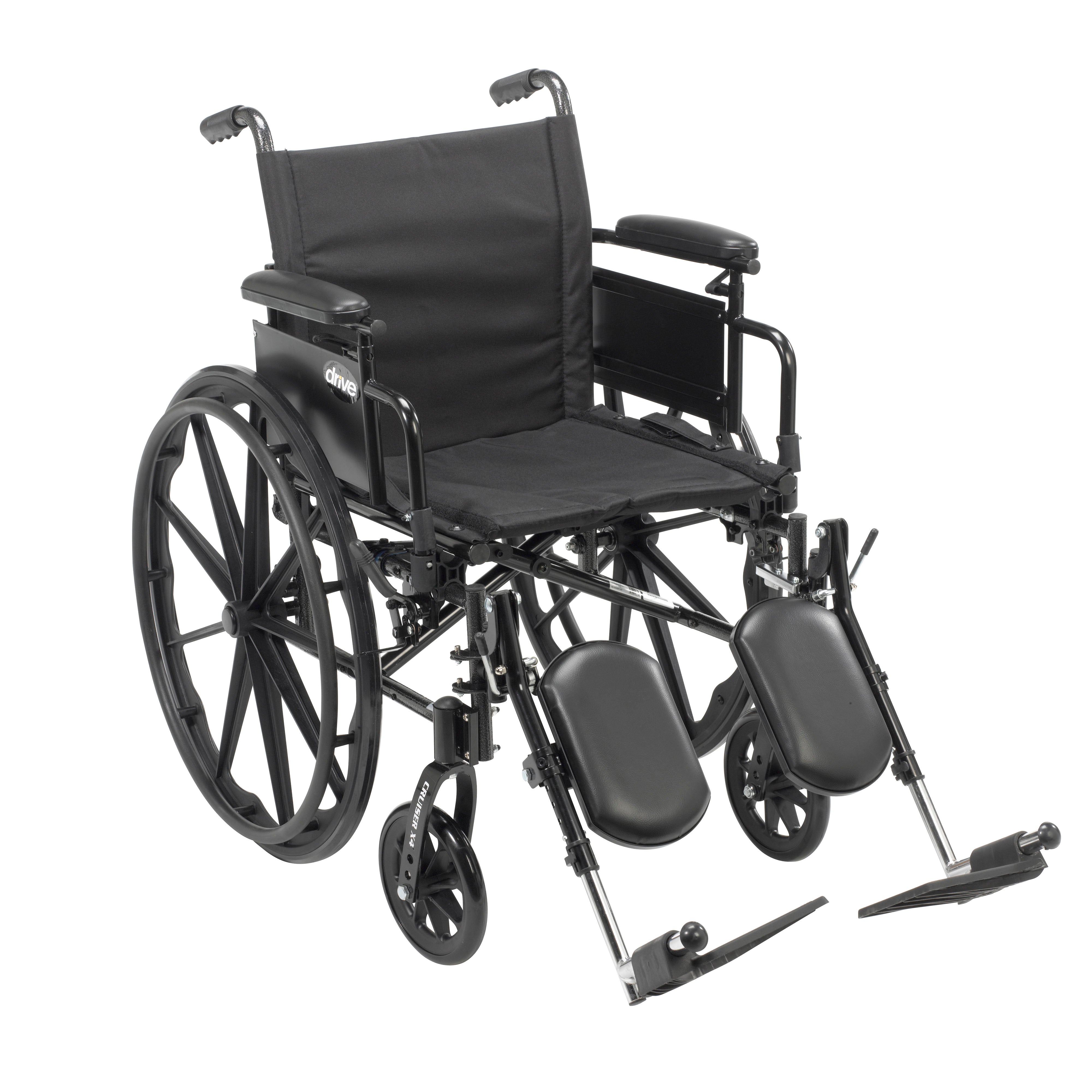 Drive Medical Cruiser X4 Lightweight Dual Axle Wheelchair with Adjustable Detatchable Arms