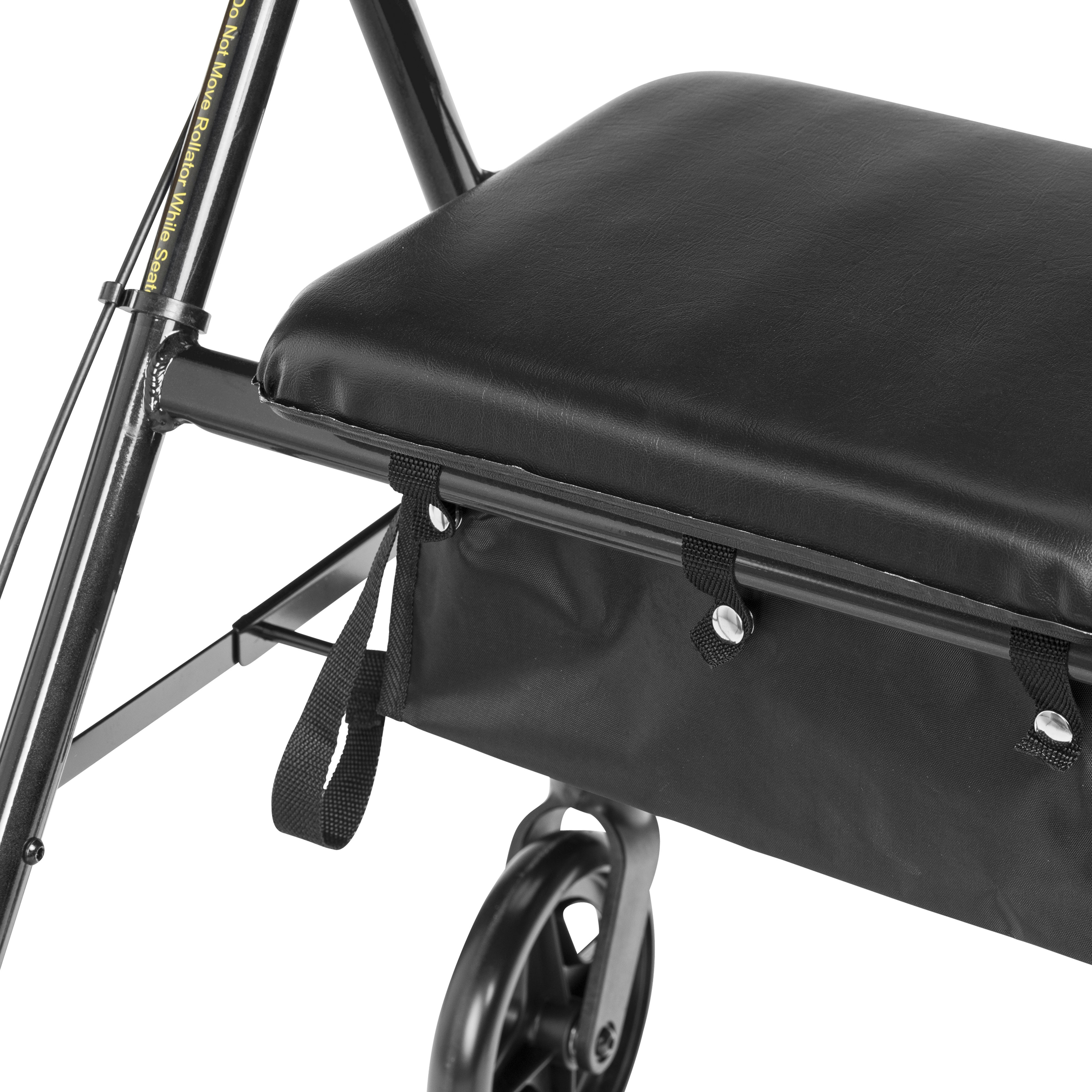 Drive Medical Rollator Rolling Walker with 6" Wheels, Fold Up Removable Back Support and Padded Seat