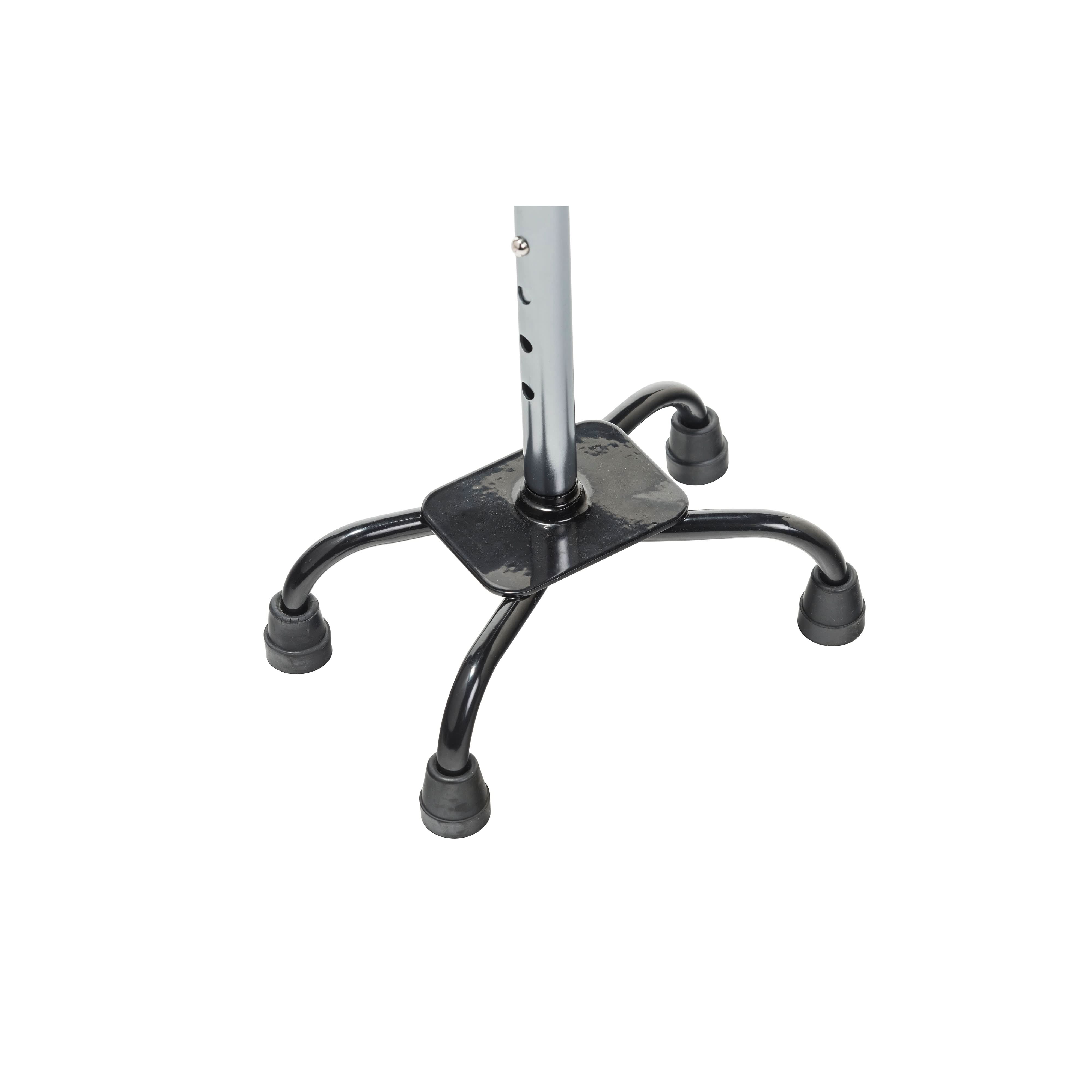 Drive Medical Folding Quad Cane, Small Base, Charcoal