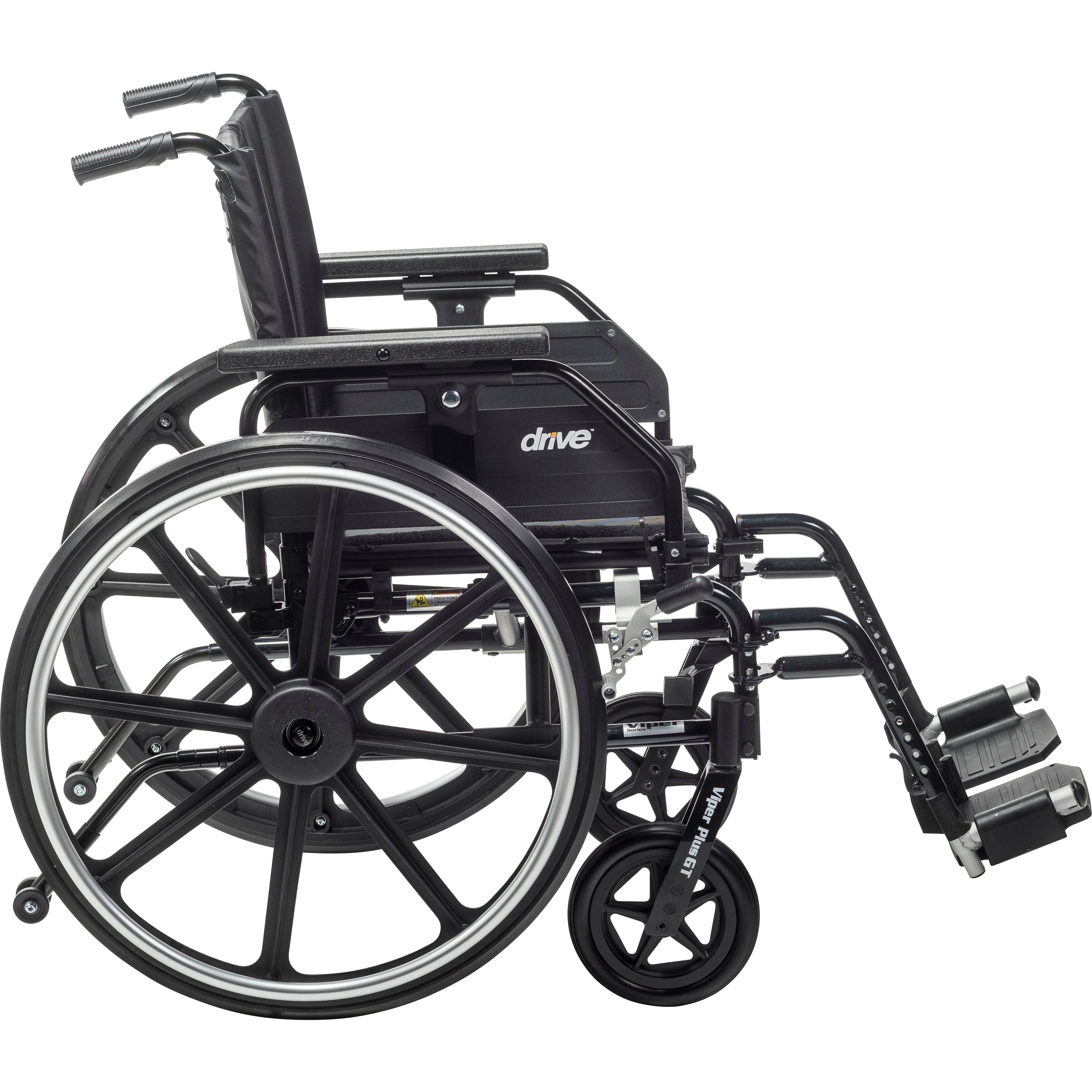 Drive Medical Viper Plus GT Wheelchair with Universal Armrests