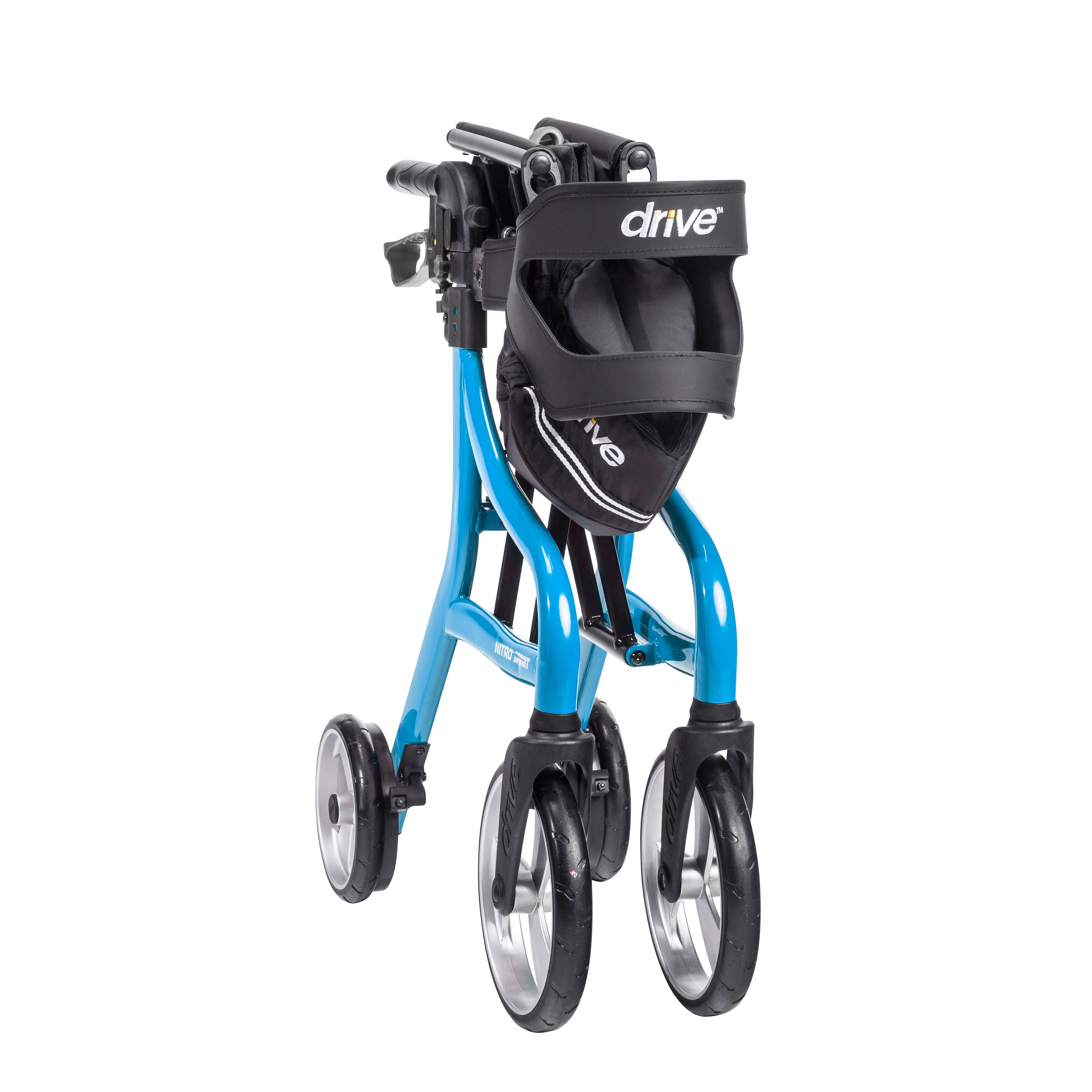 Drive Medical Nitro Sprint Rollator Rolling Walker, Hemi Height