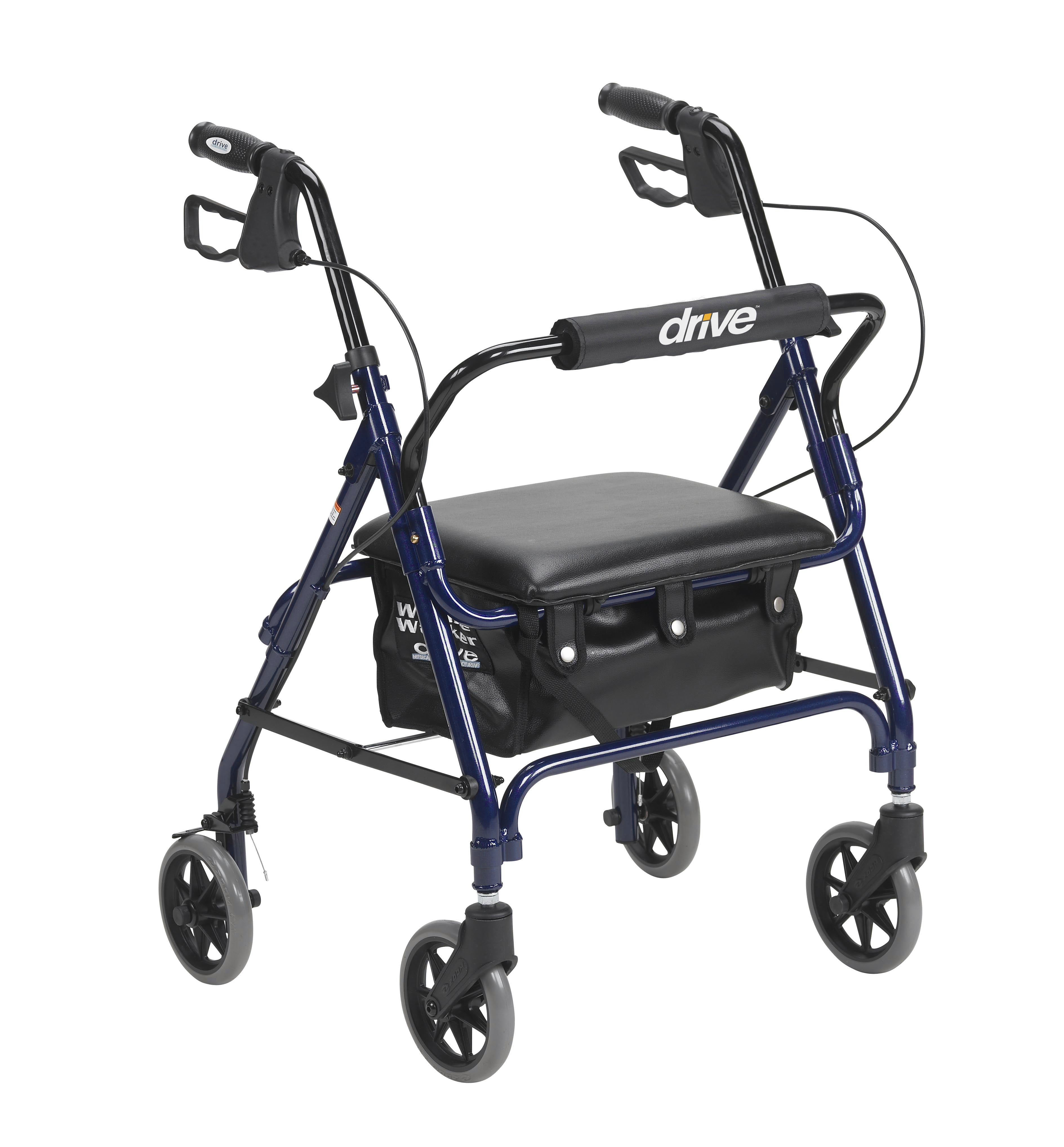 Drive Medical Junior Rollator Rolling Walker with Padded Seat