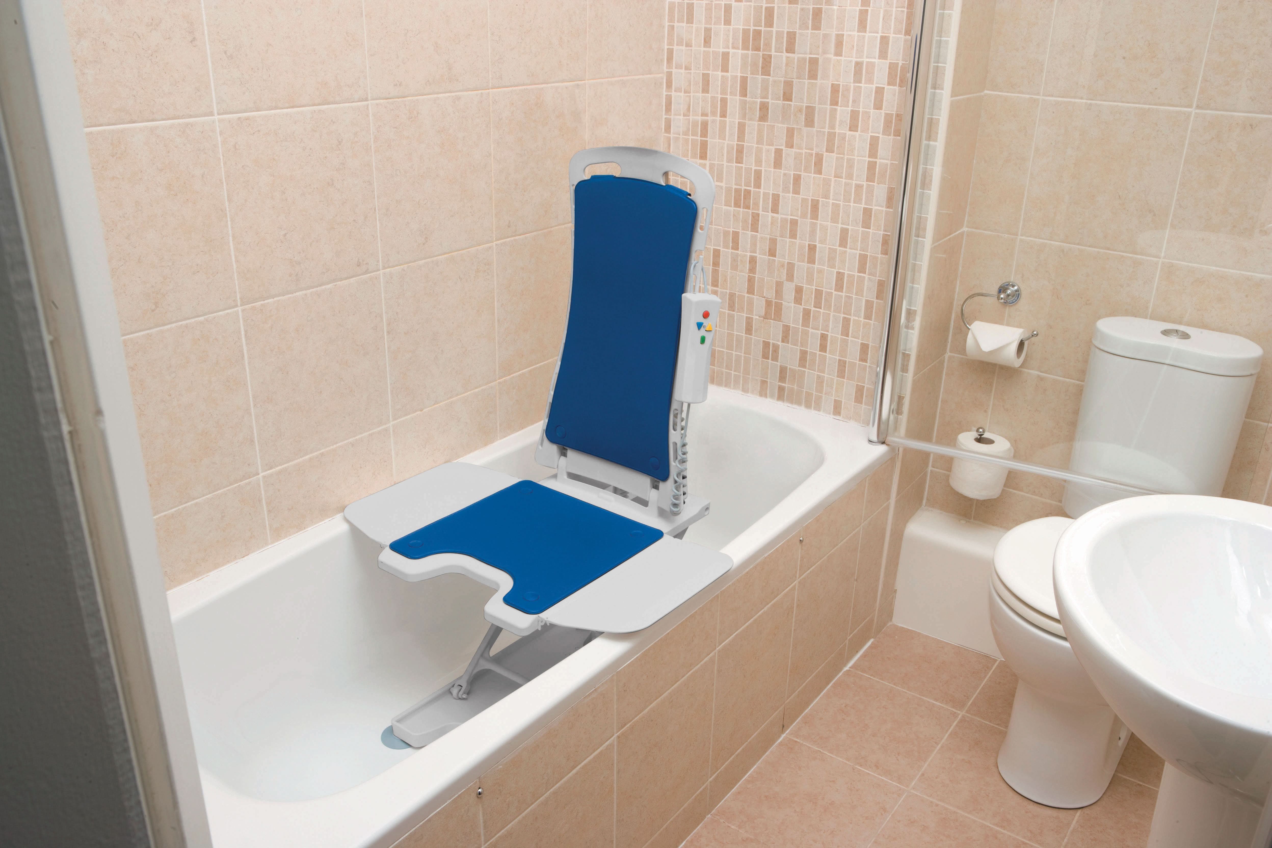 Drive Medical Whisper Ultra Quiet Bath Lift, Blue