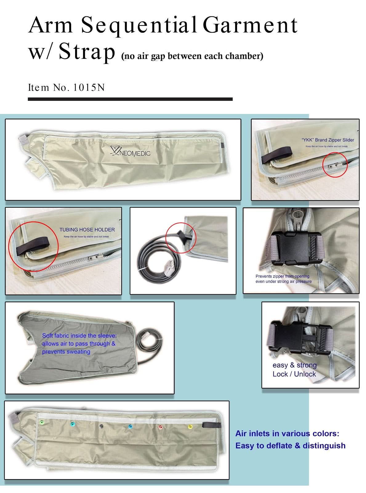 Neomedic Arm Sequential Compression Garment (No Machine Included)