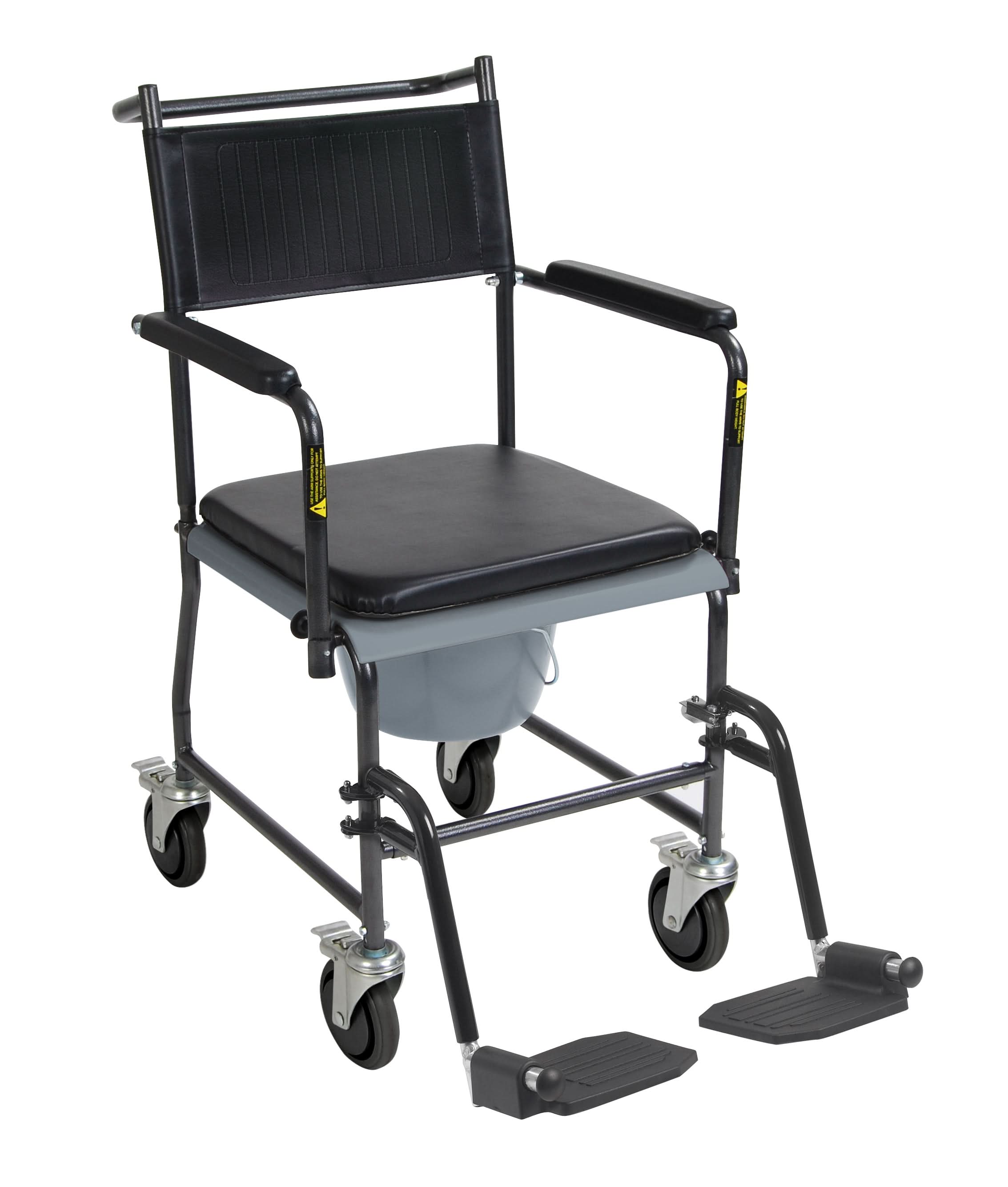 Drive Medical Upholstered Drop Arm Wheeled Commode