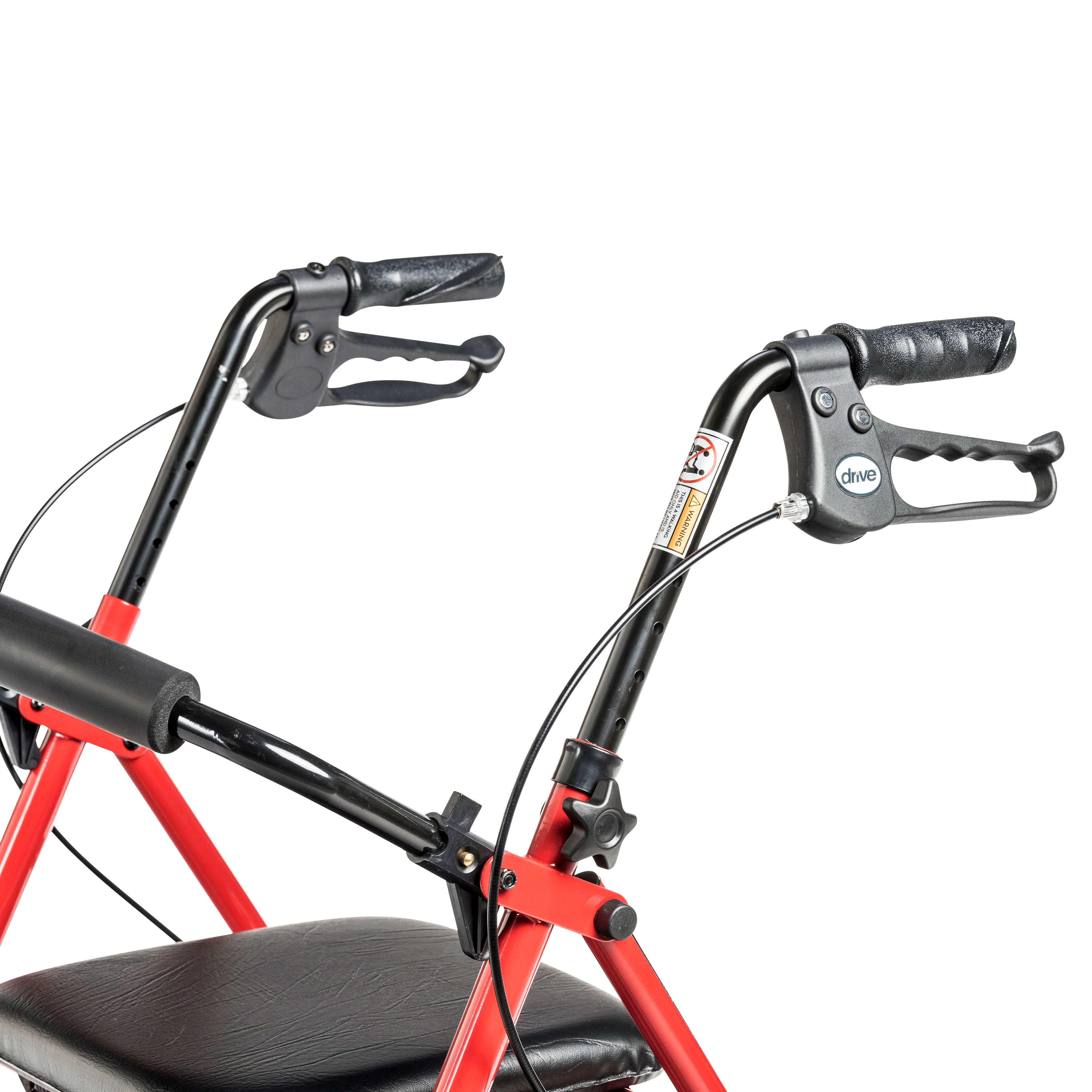 Drive Medical Four Wheel Rollator Rolling Walker with Fold Up Removable Back Support