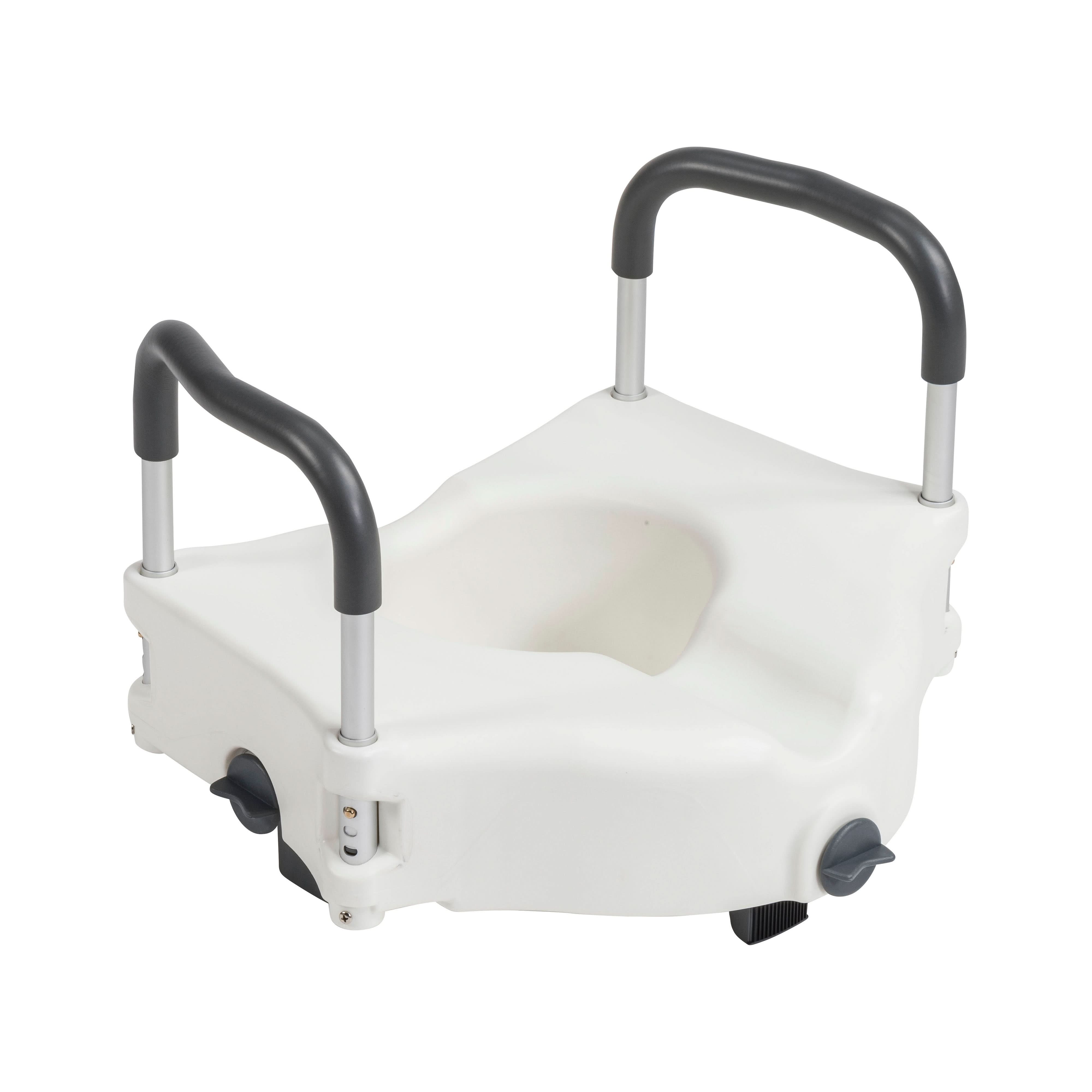 Drive Medical PreserveTech Secure Lock Raised Toilet Seat, 5" Height