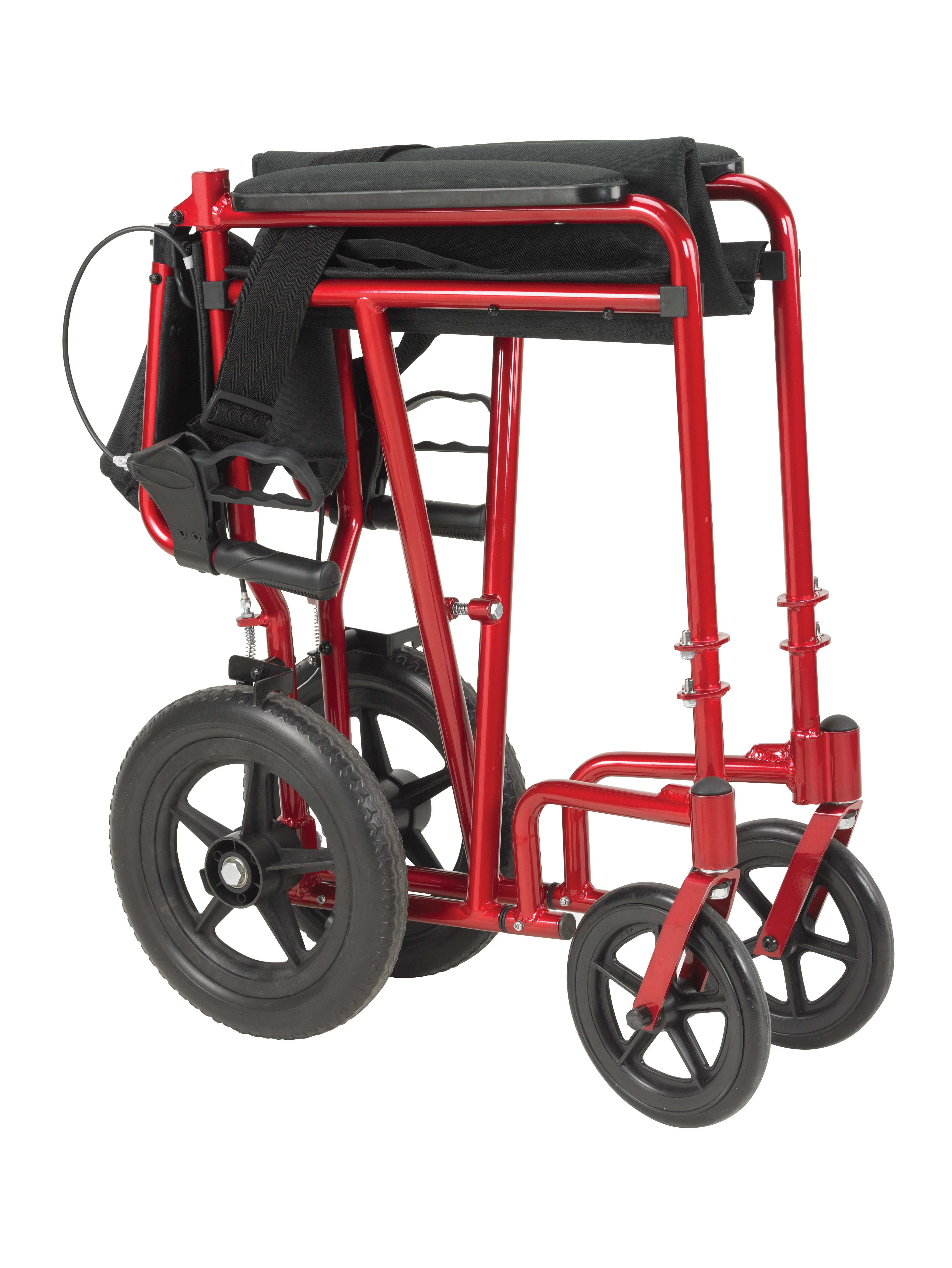 Drive Medical Lightweight Expedition Transport Wheelchair with Hand Brakes