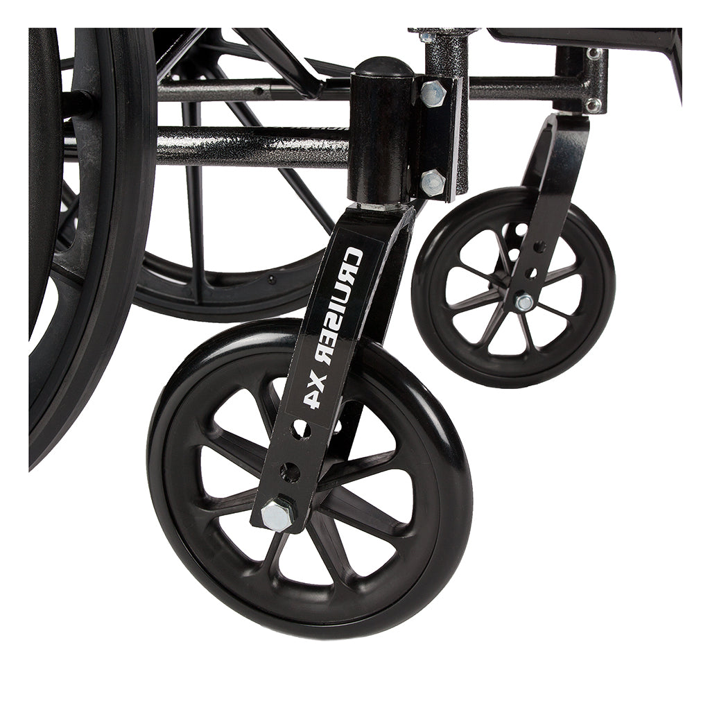 Drive Medical Cruiser X4 Lightweight Dual Axle Wheelchair with Adjustable Detatchable Arms