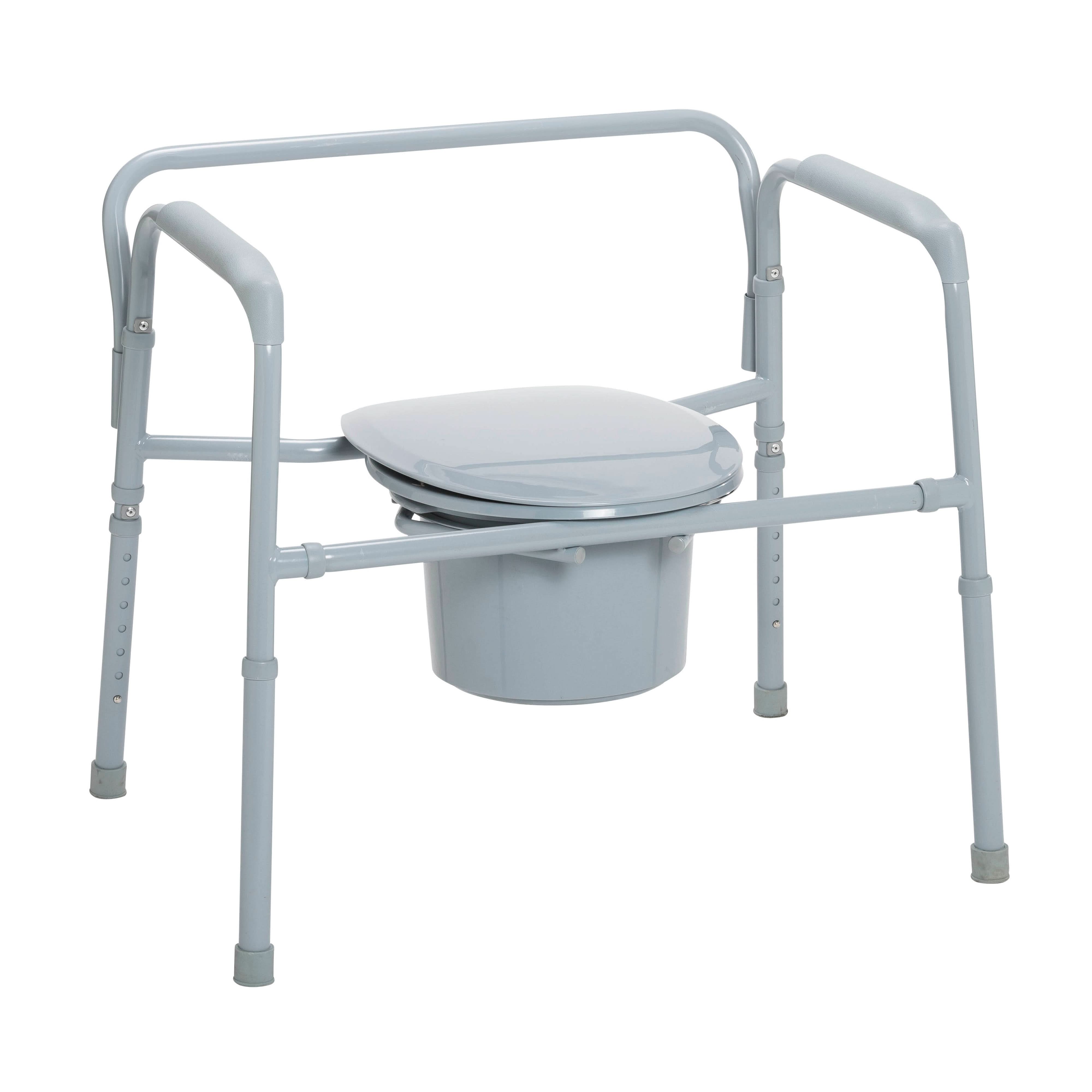 Drive Medical Heavy Duty Bariatric Folding Bedside Commode Seat