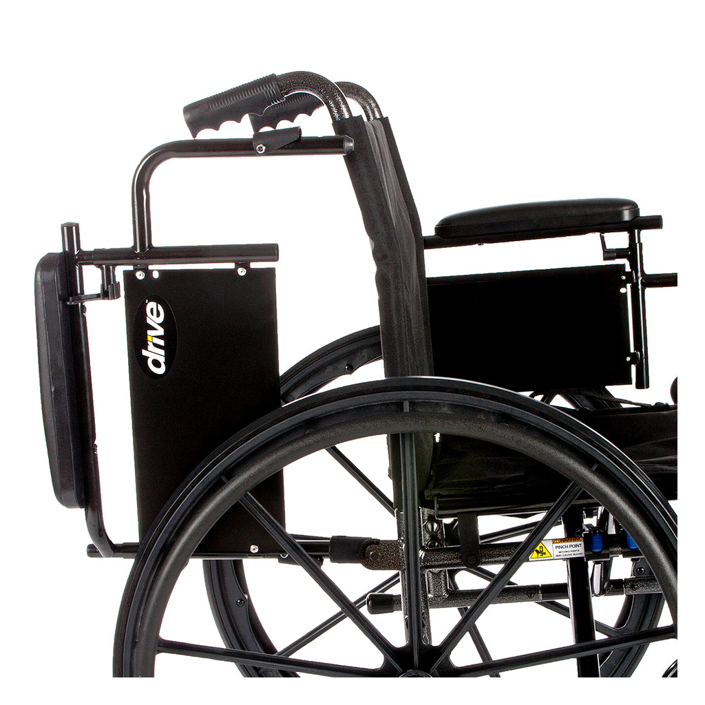 Drive Medical Cruiser X4 Lightweight Dual Axle Wheelchair with Adjustable Detatchable Arms