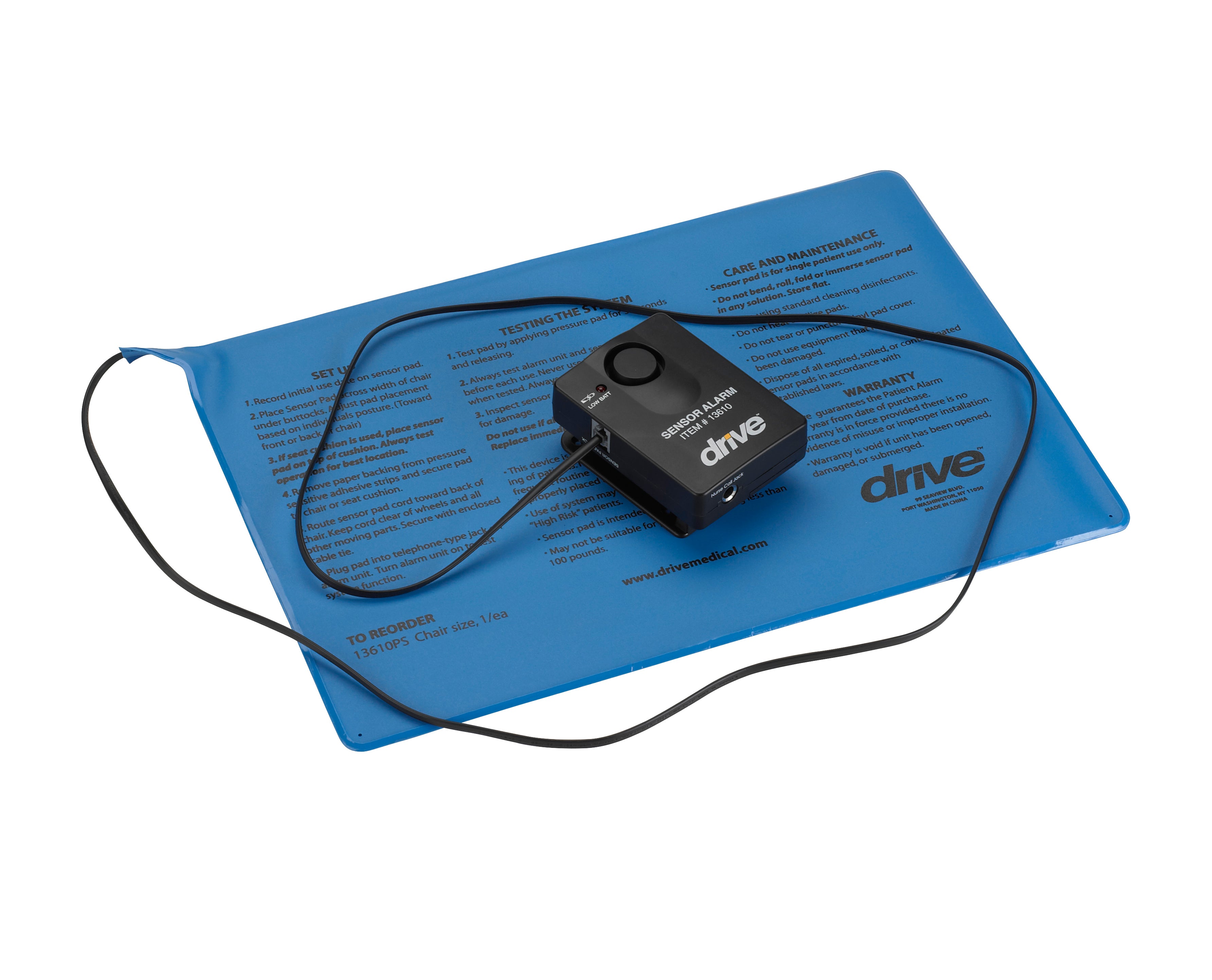 Drive Medical Pressure Sensitive Bed Chair Patient Alarm