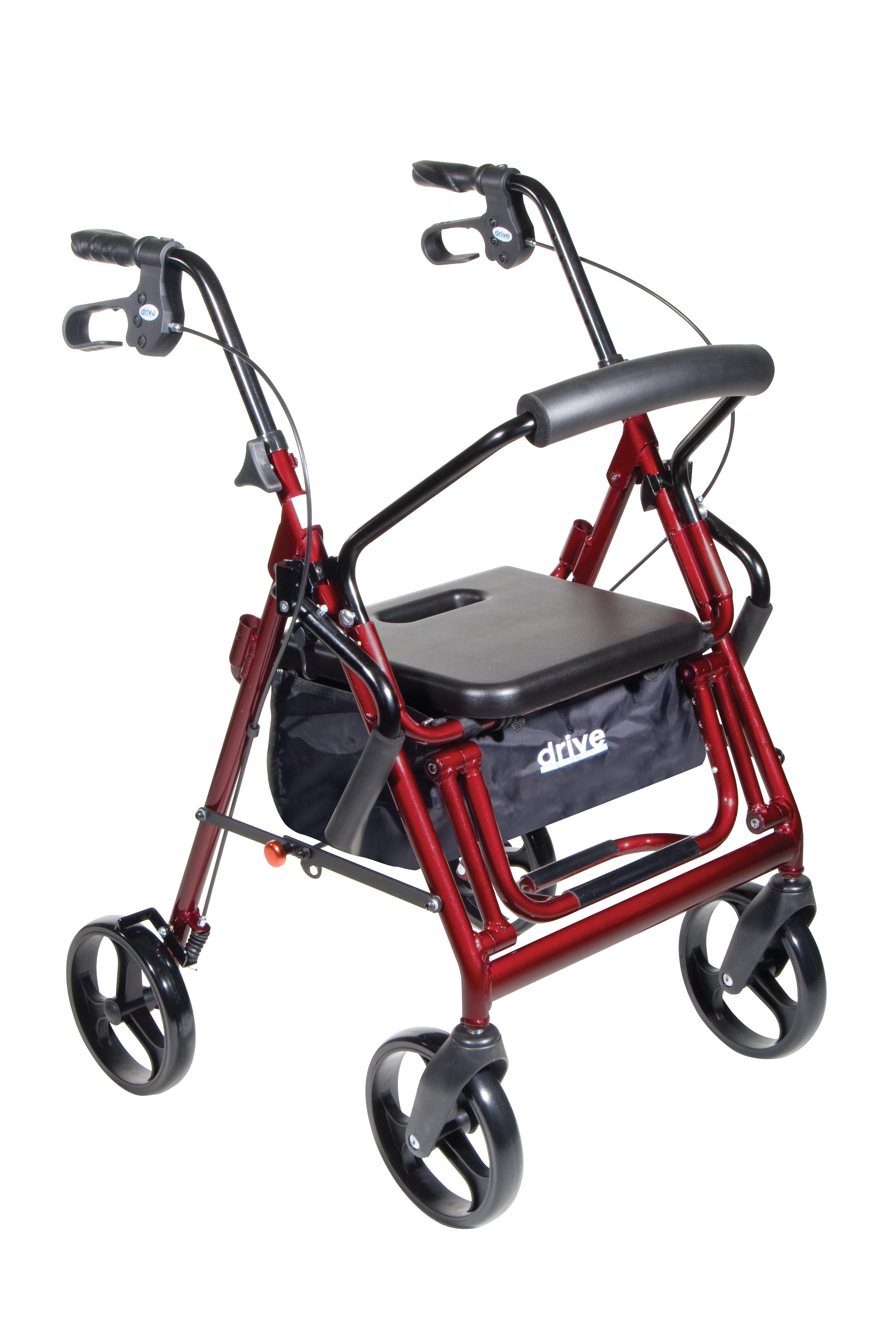 Drive Medical Duet Dual Function Transport Wheelchair Rollator Rolling Walker