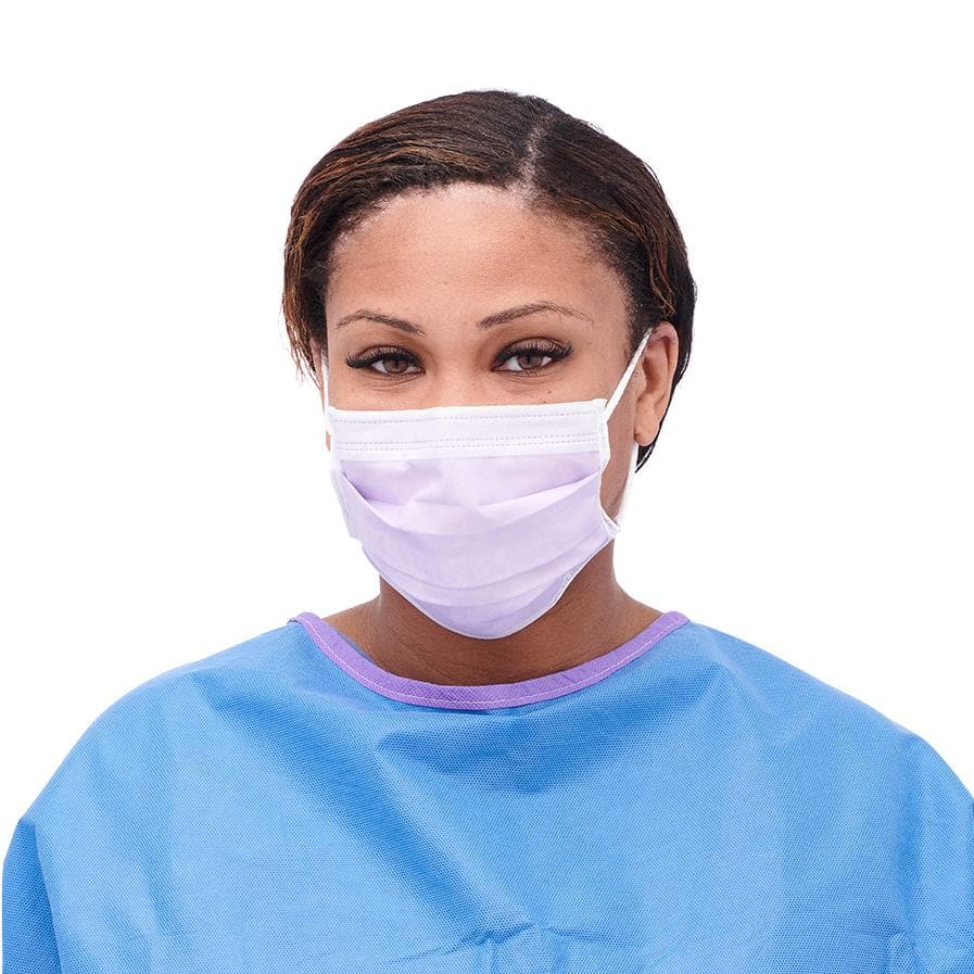 Medline Medline ASTM Level 3 Procedure Face Masks with Ear Loops NON27412ELZ