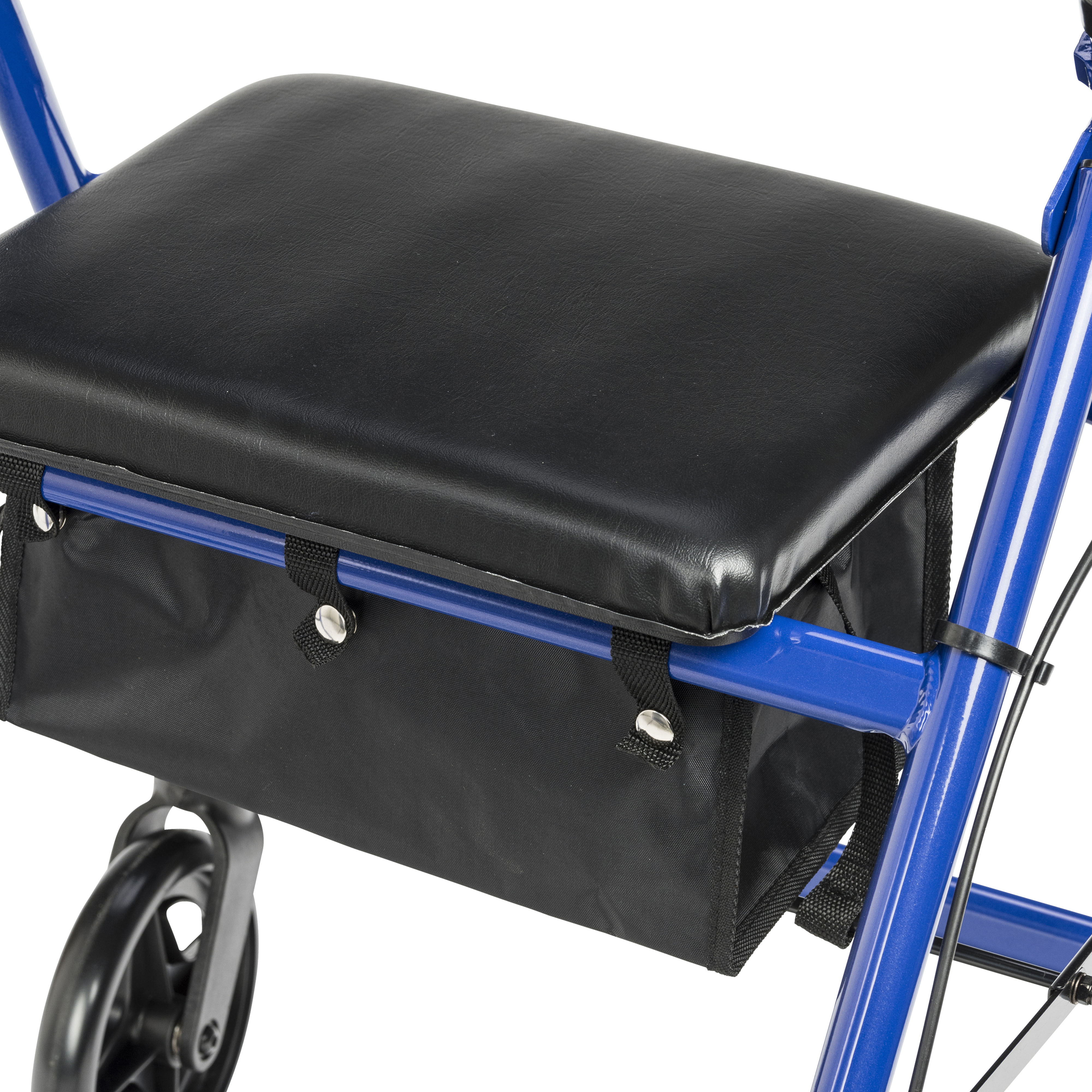 Drive Medical Rollator Rolling Walker with 6" Wheels, Fold Up Removable Back Support and Padded Seat