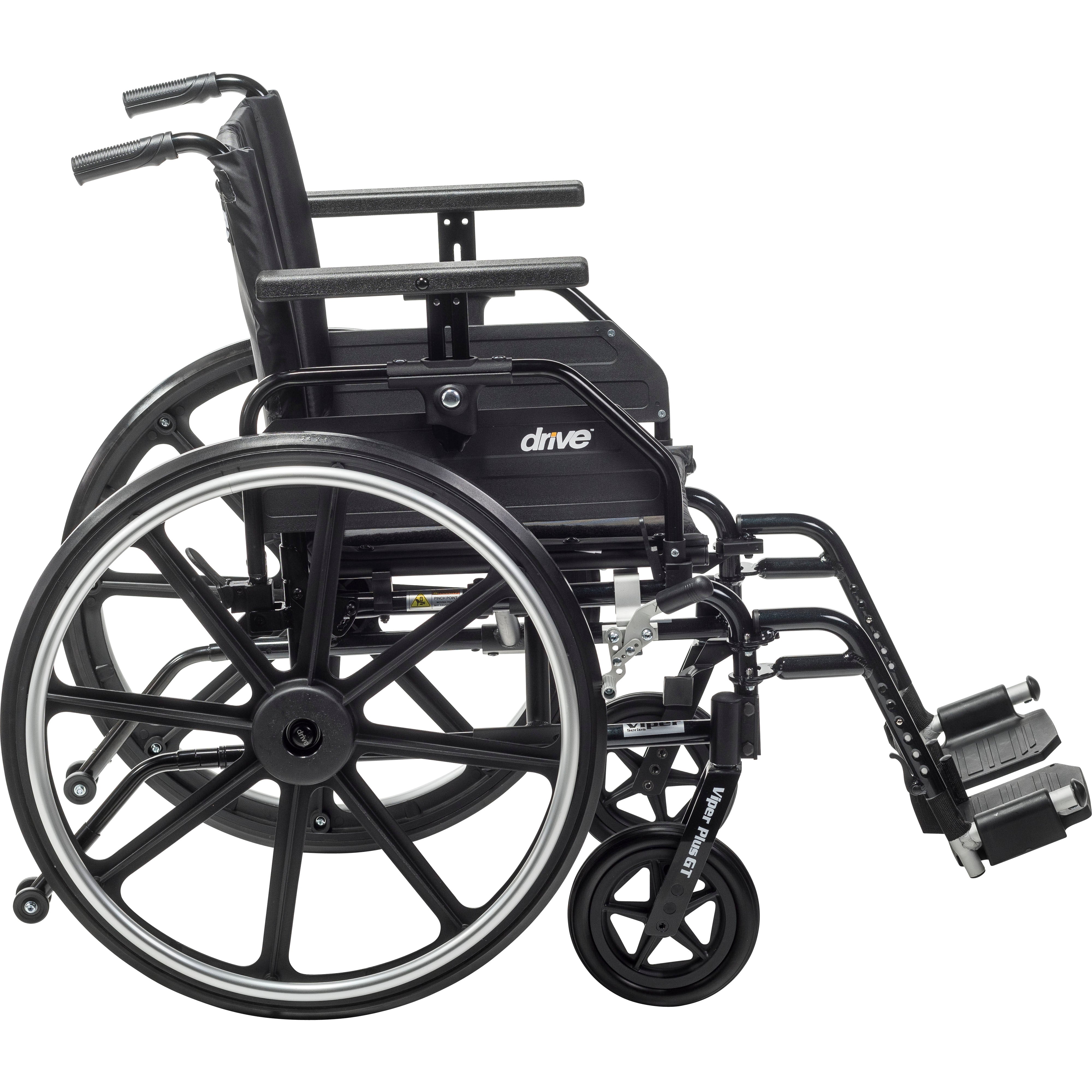 Drive Medical Viper Plus GT Wheelchair with Universal Armrests
