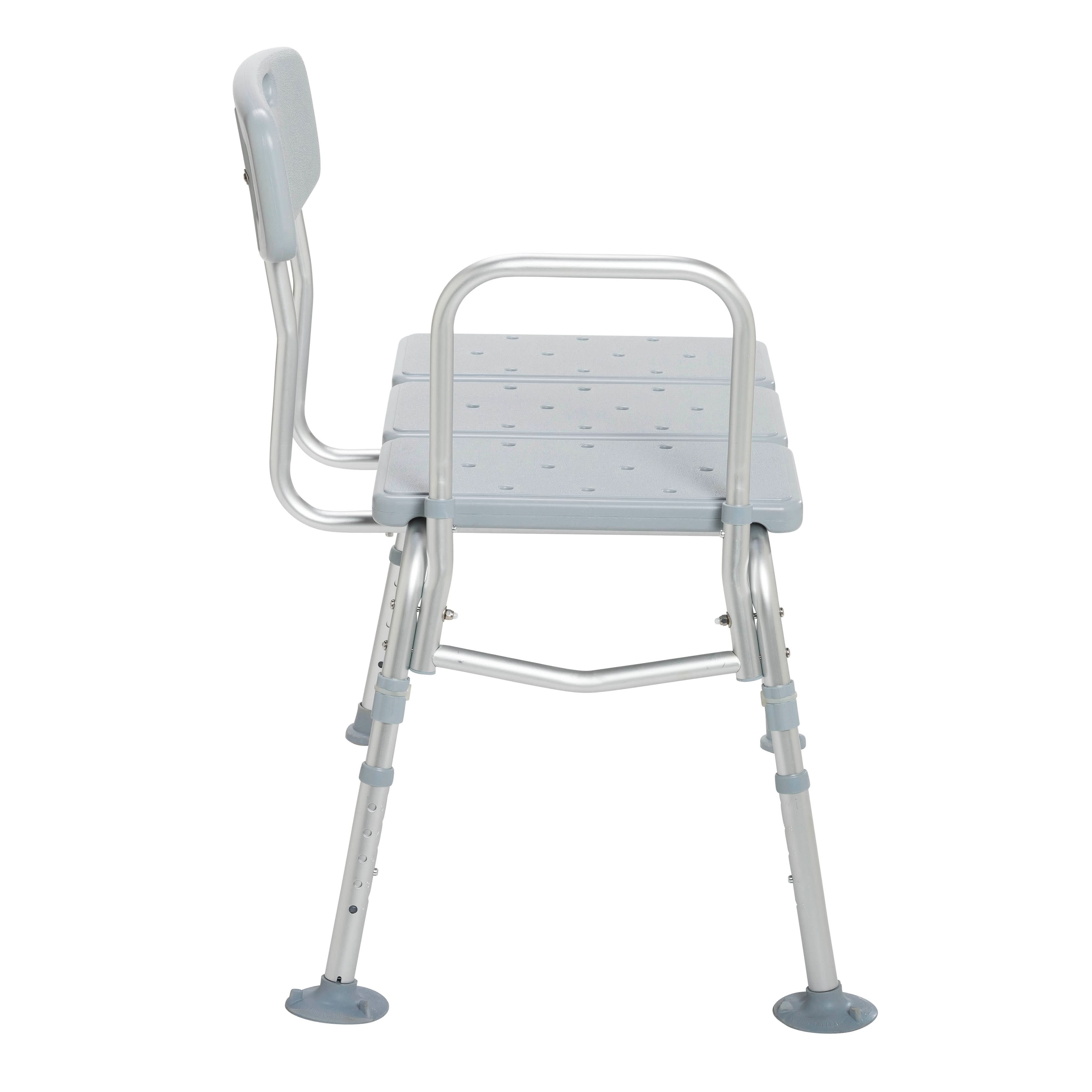 Drive Medical Plastic Transfer Bench with Adjustable Backrest