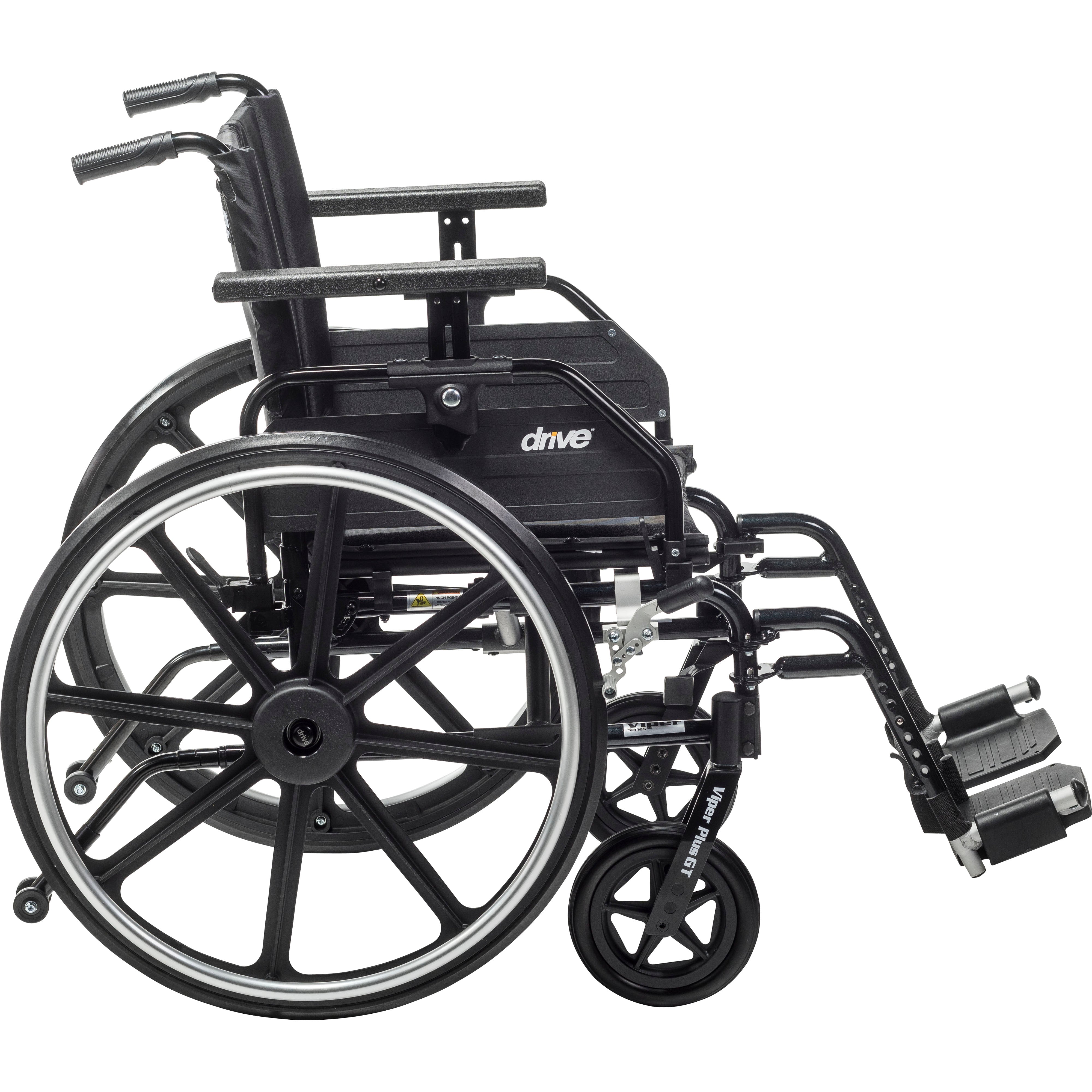 Drive Medical Viper Plus GT Wheelchair with Universal Armrests