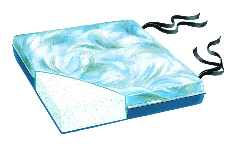 SkilCare SkilCare Comfort Foam 18" Bimini Blue Vinyl Cushion, 2"H