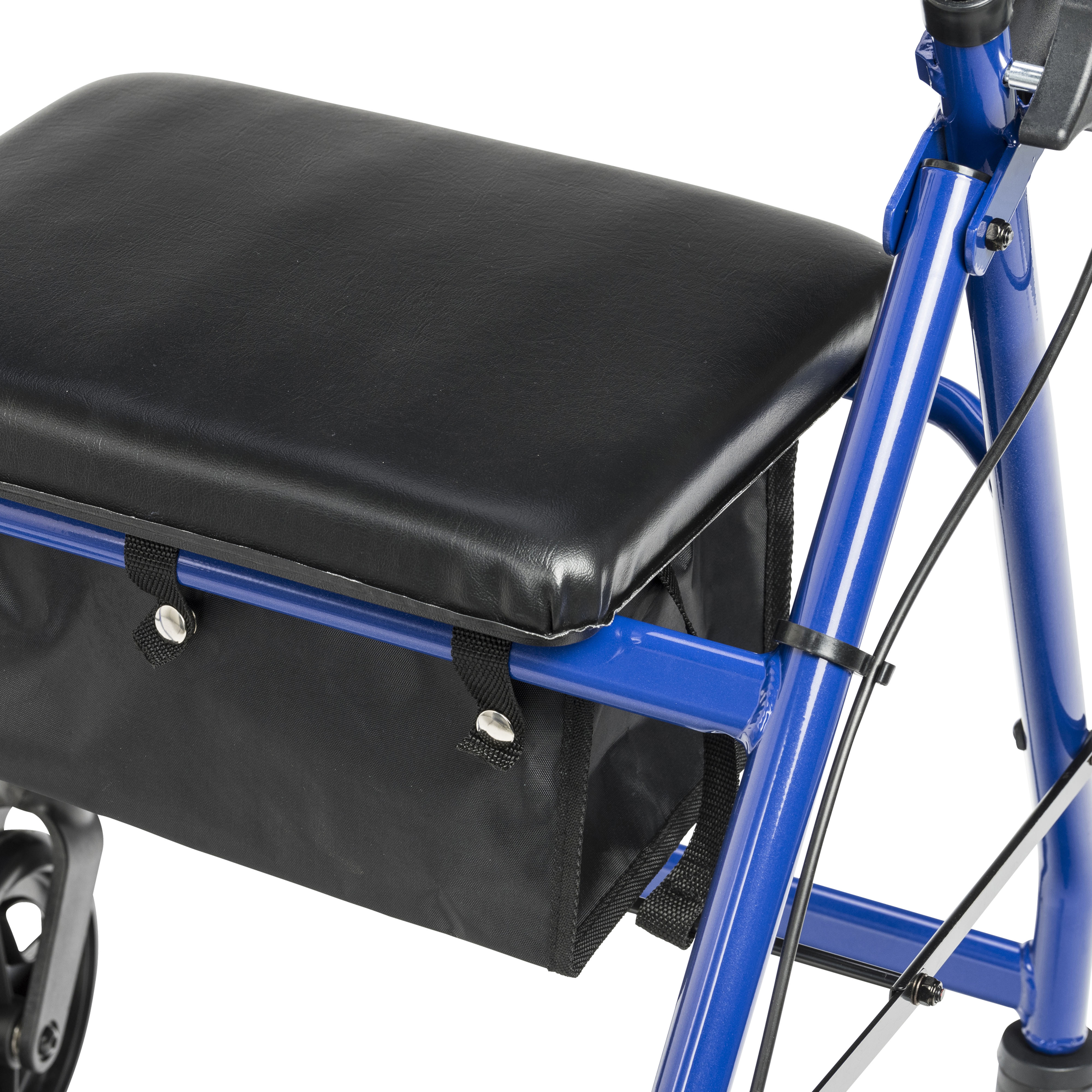 Drive Medical Aluminum Rollator Rolling Walker with Fold Up and Removable Back Support and Padded Seat