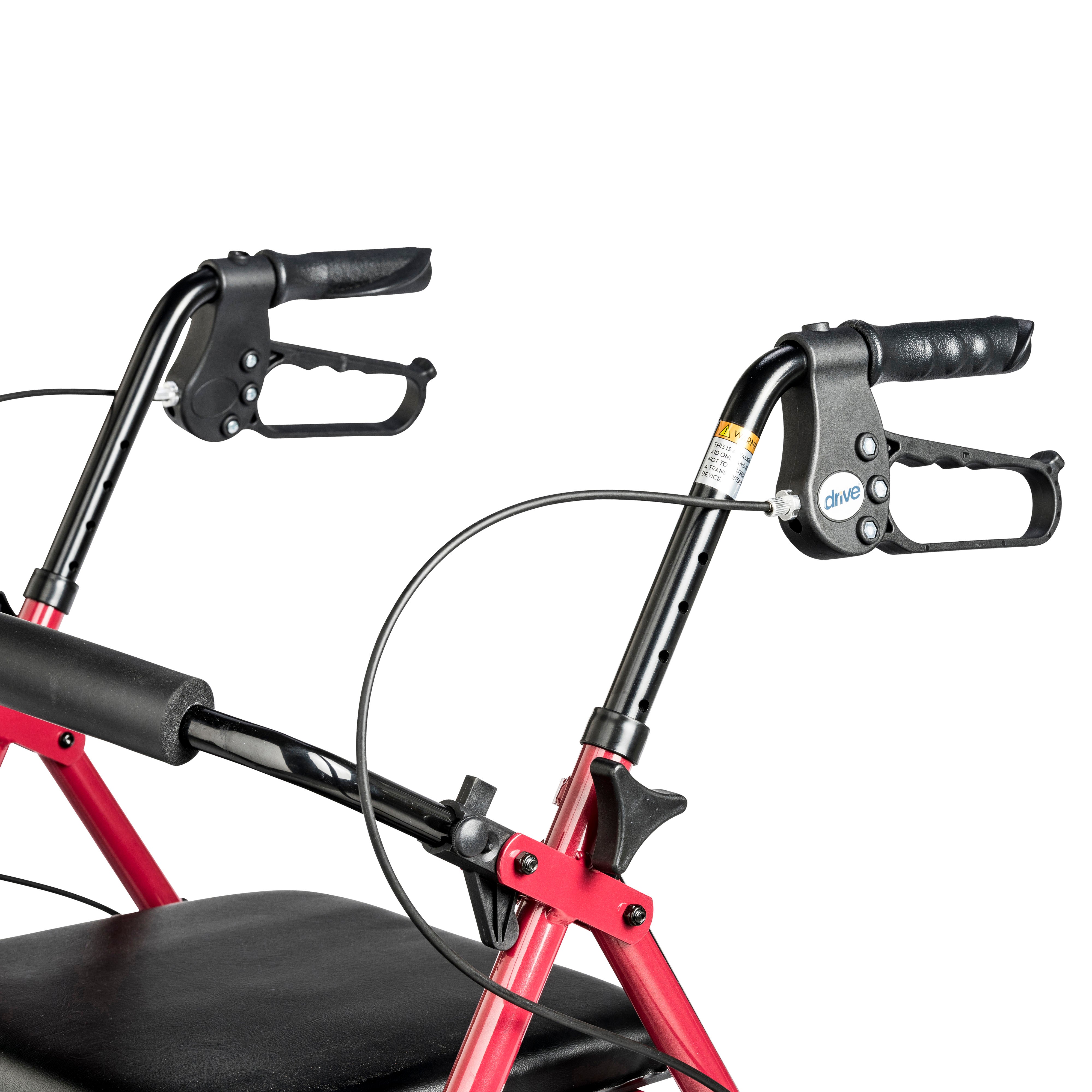 Drive Medical Adjustable Height Rollator Rolling Walker with 6" Wheels