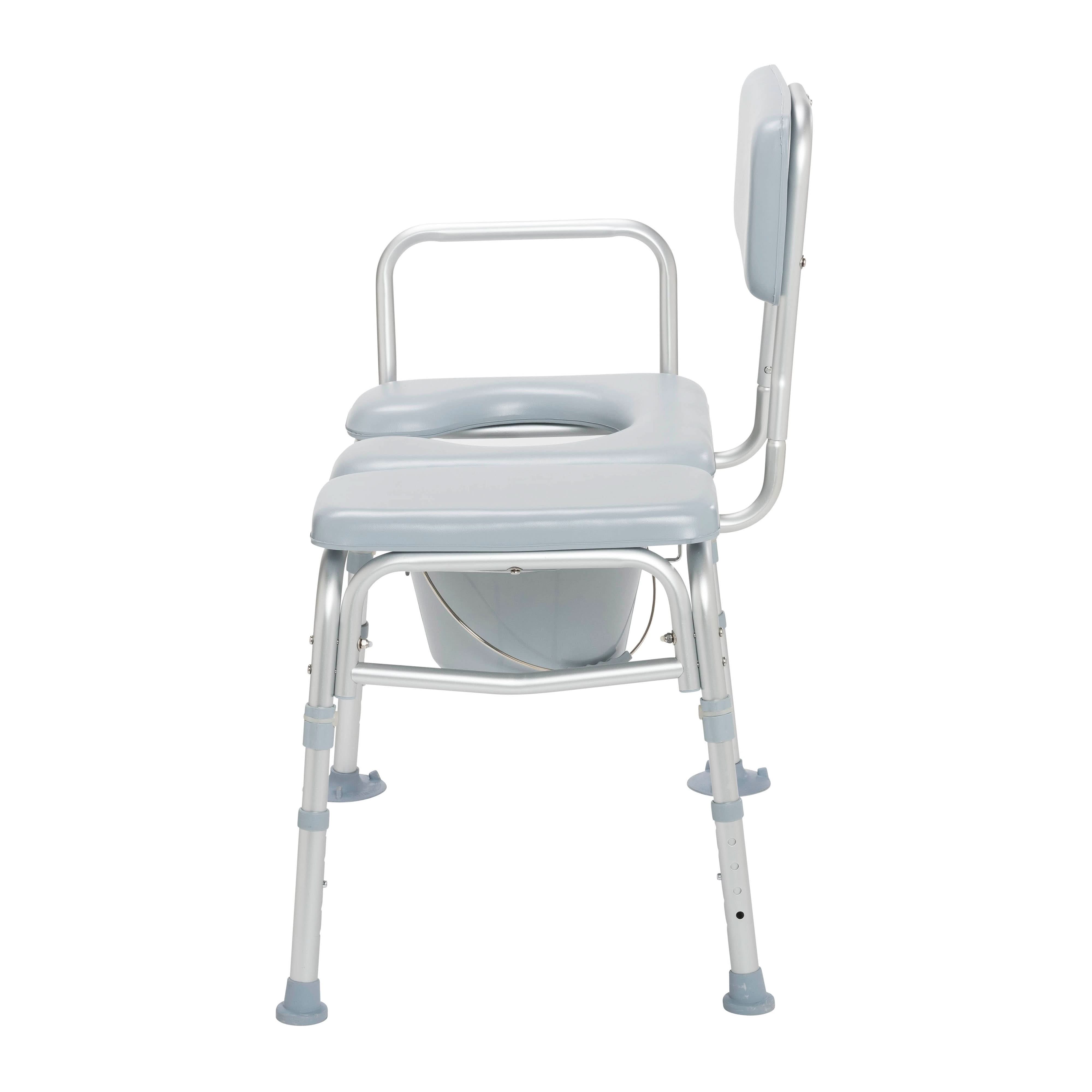 Drive Medical Padded Seat Transfer Bench with Commode Opening