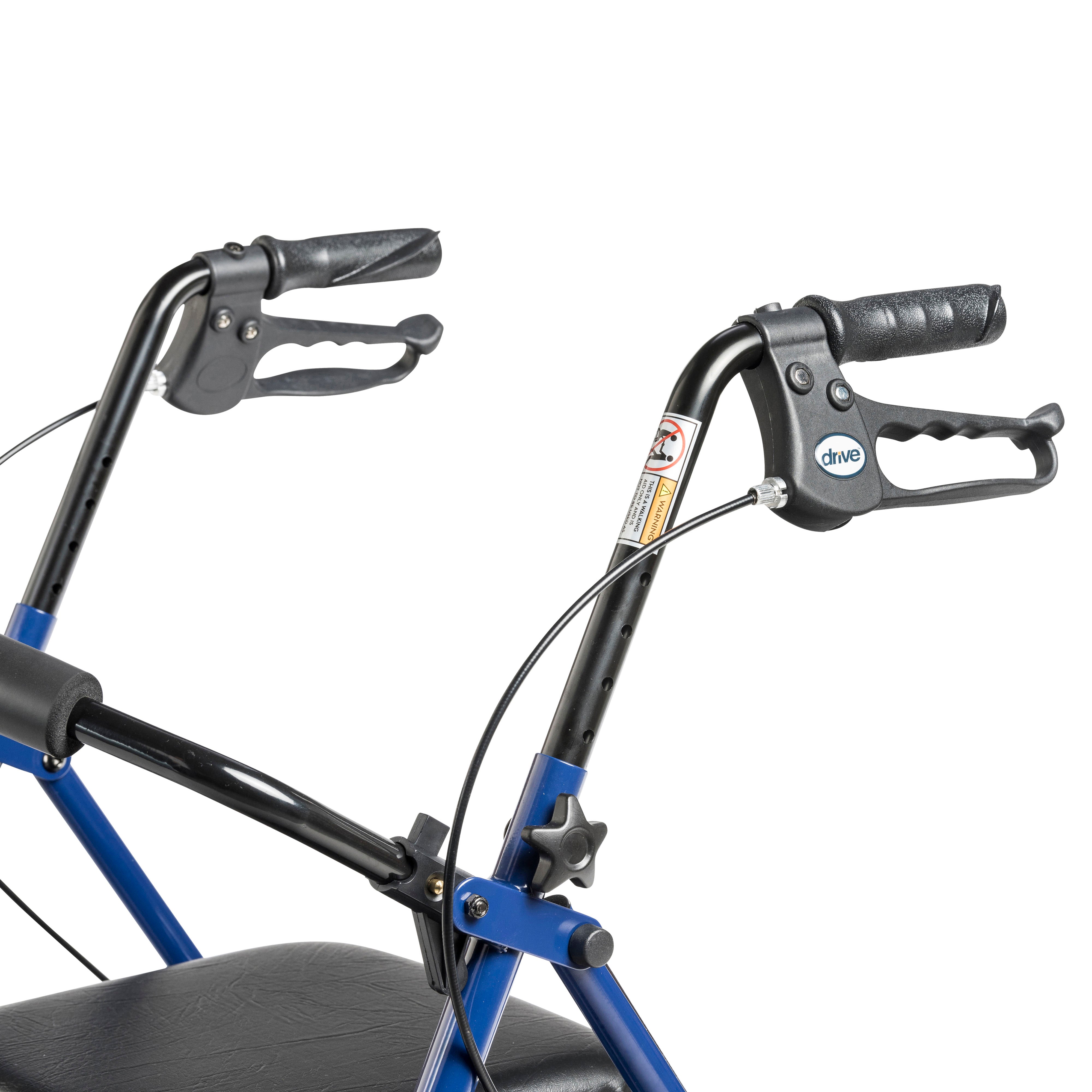 Drive Medical Four Wheel Rollator Rolling Walker with Fold Up Removable Back Support