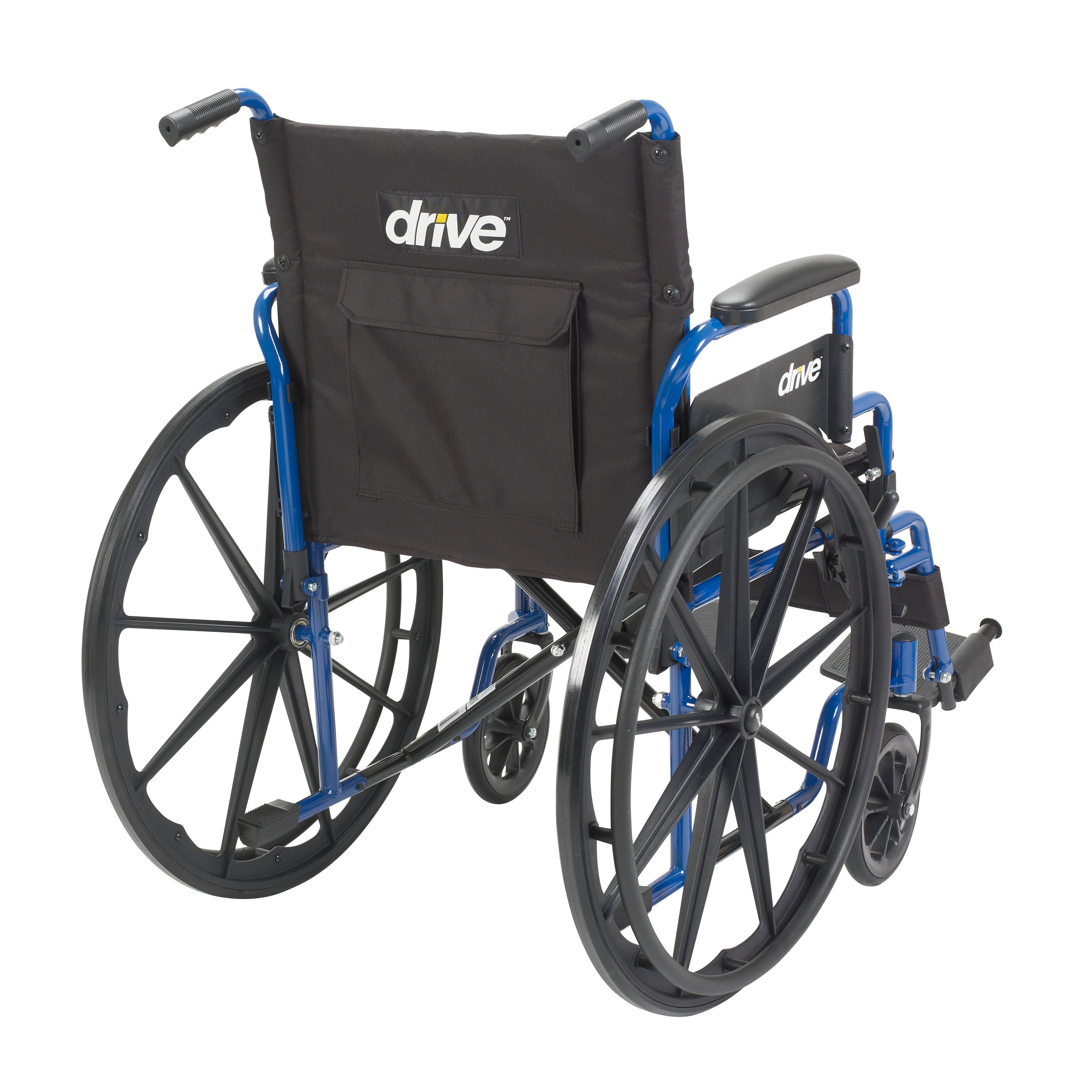 Drive Medical Blue Streak Wheelchair with Flip Back Desk Arms
