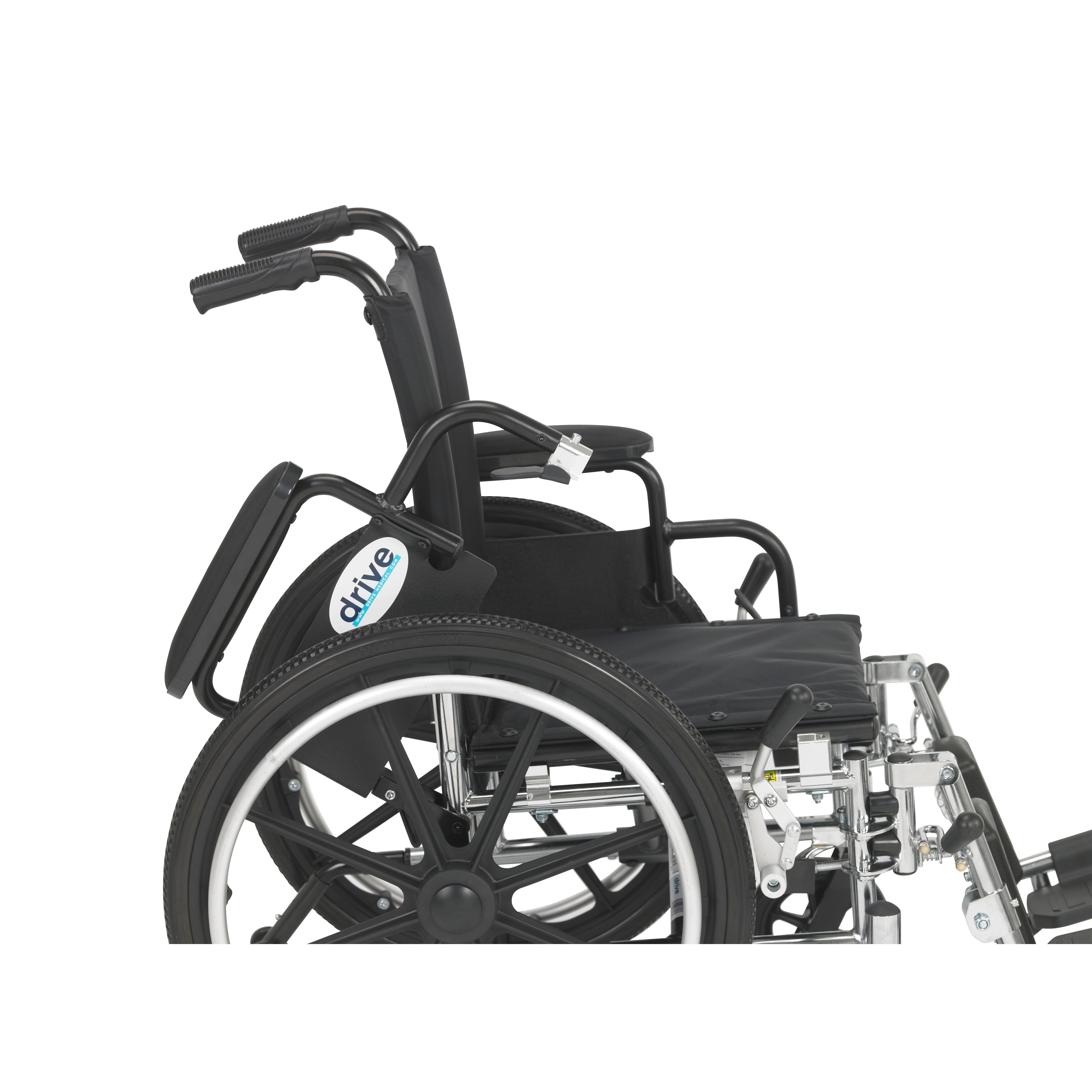 Drive Medical Viper Wheelchair with Flip Back Removable Arms