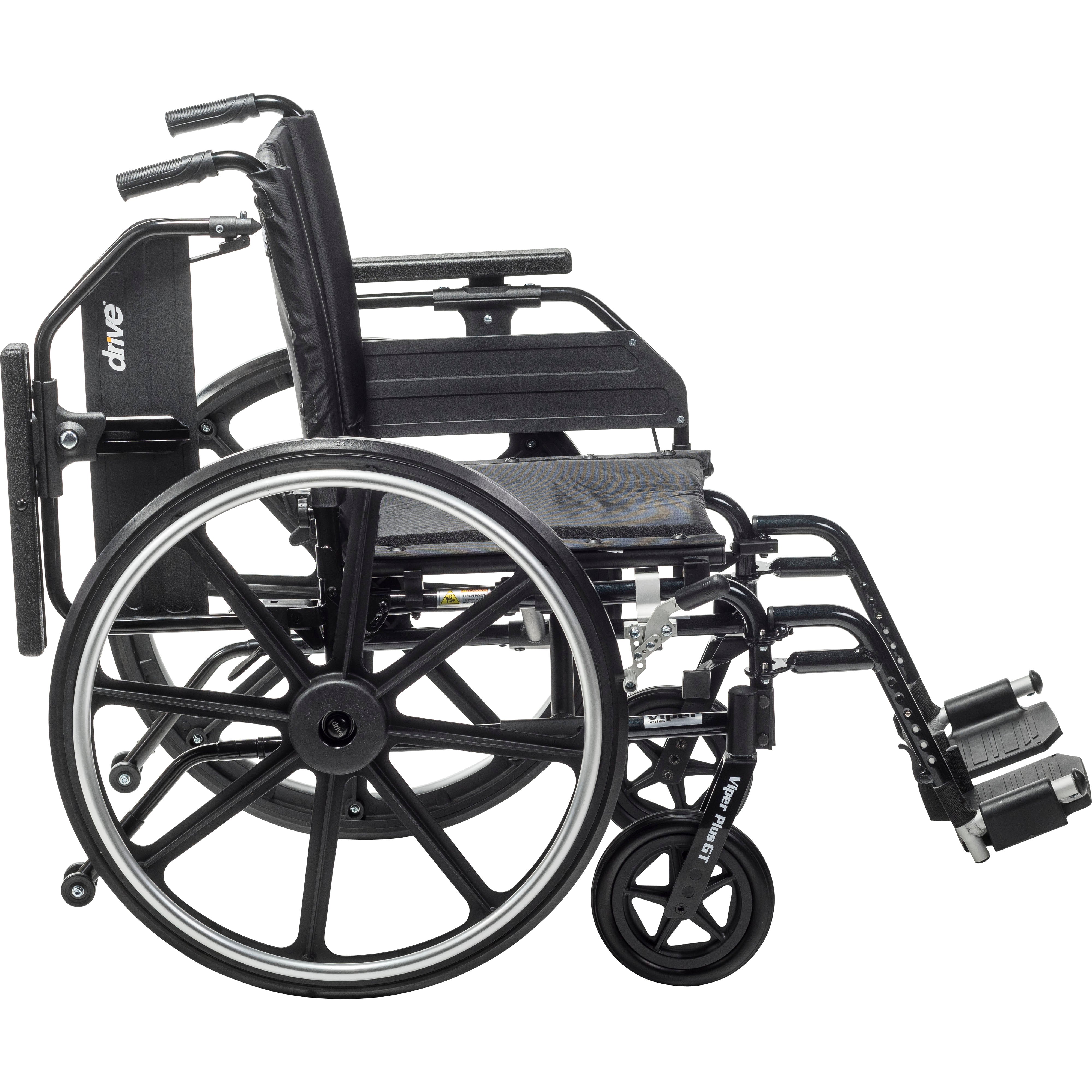 Drive Medical Viper Plus GT Wheelchair with Universal Armrests