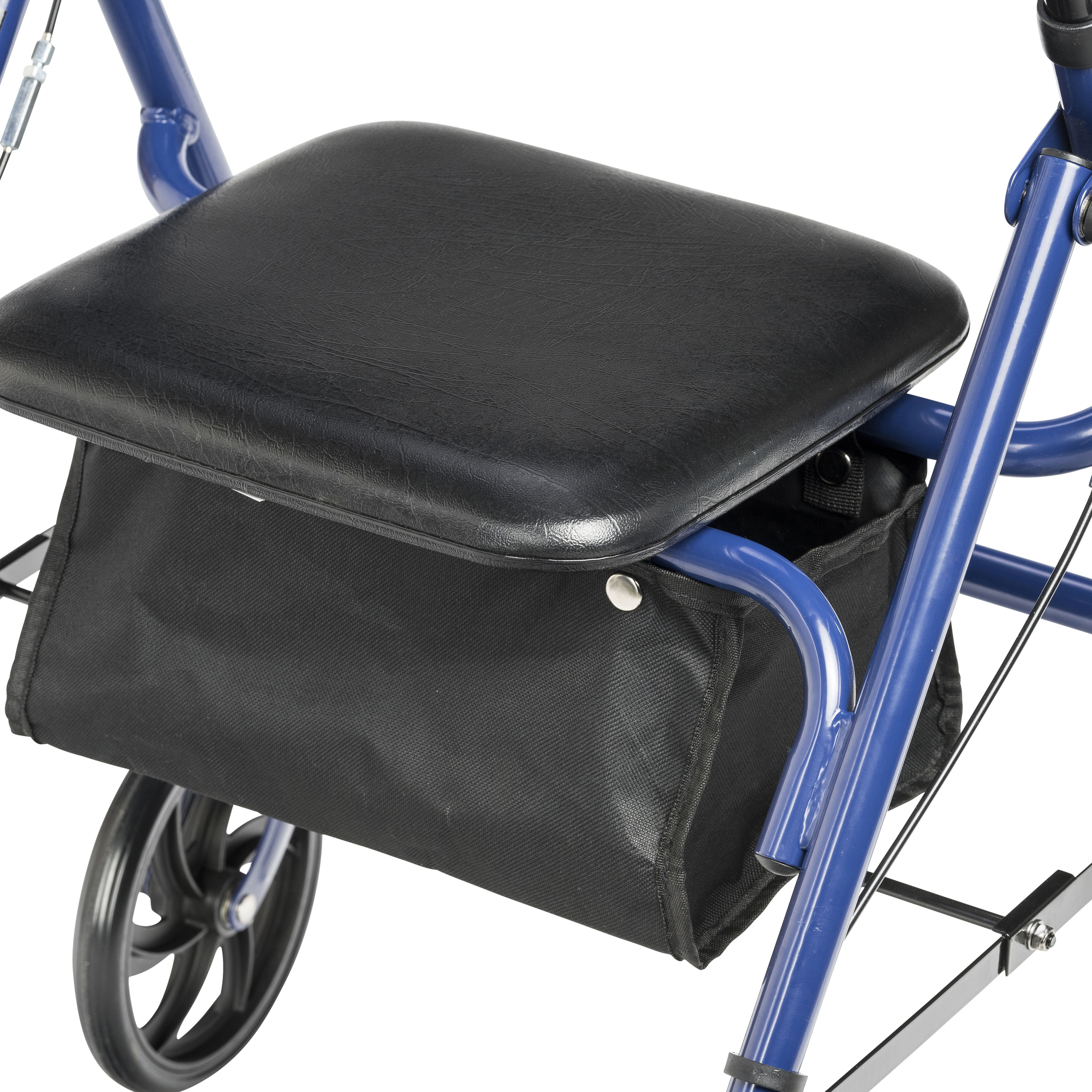 Drive Medical Four Wheel Rollator Rolling Walker with Fold Up Removable Back Support