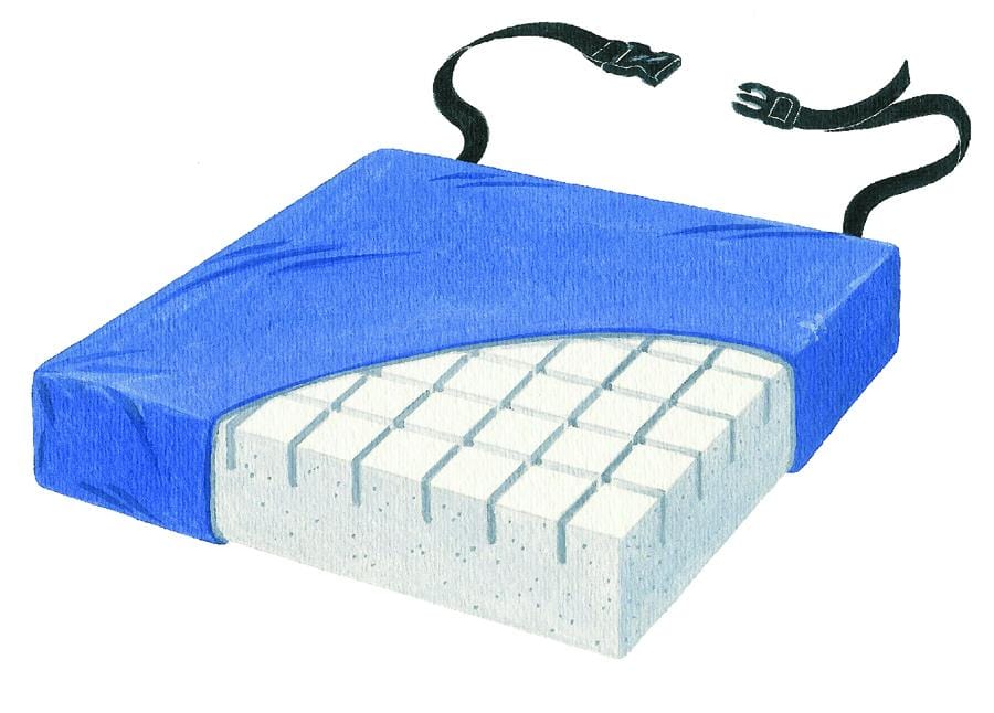 SkilCare SkilCare Pressure Check 18" Foam Cushion w/Waterproof Clear Film Covering, 3"H 753178