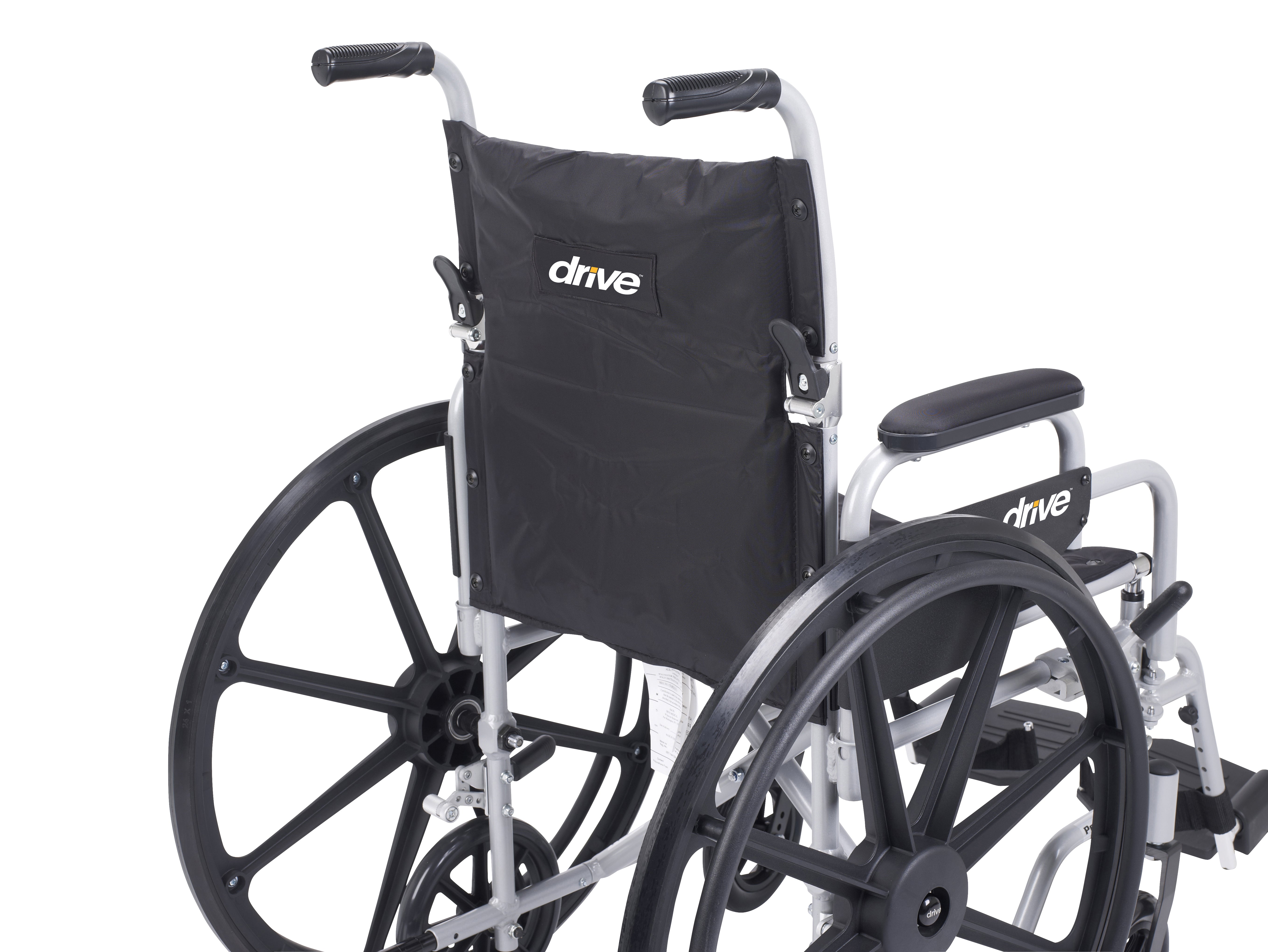 Drive Medical Poly Fly Light Weight Transport Chair Wheelchair with Swing away Footrest