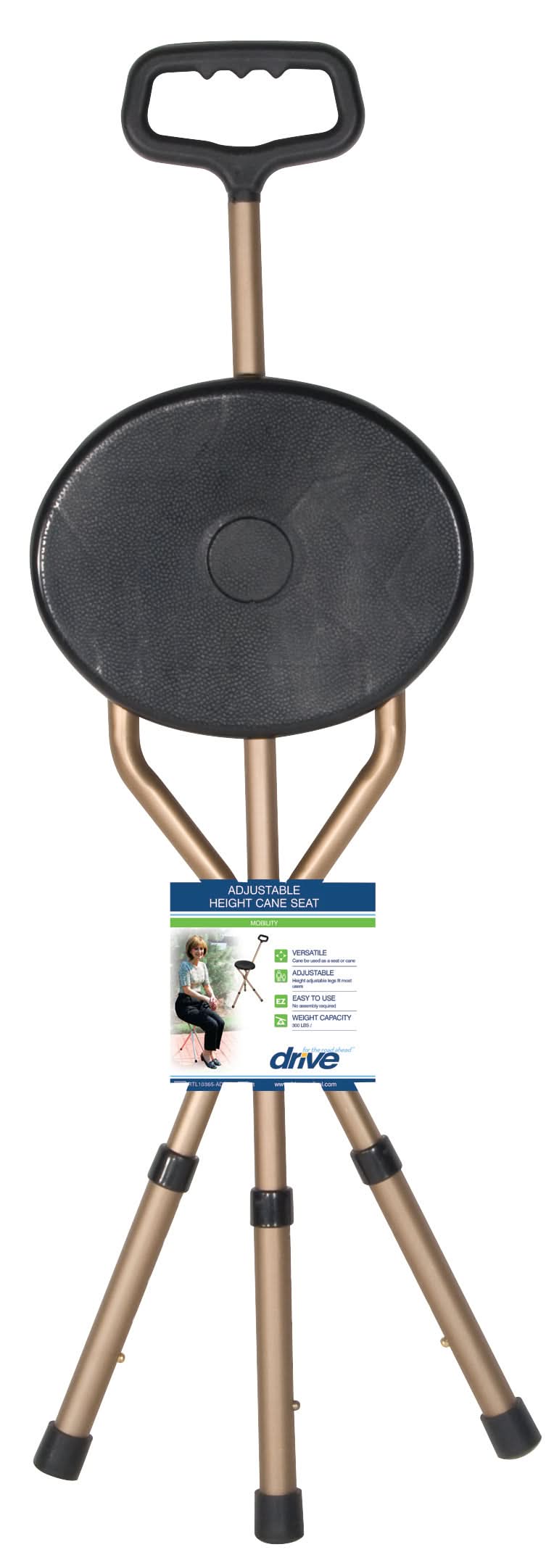 Drive Medical Folding Lightweight Cane Seat